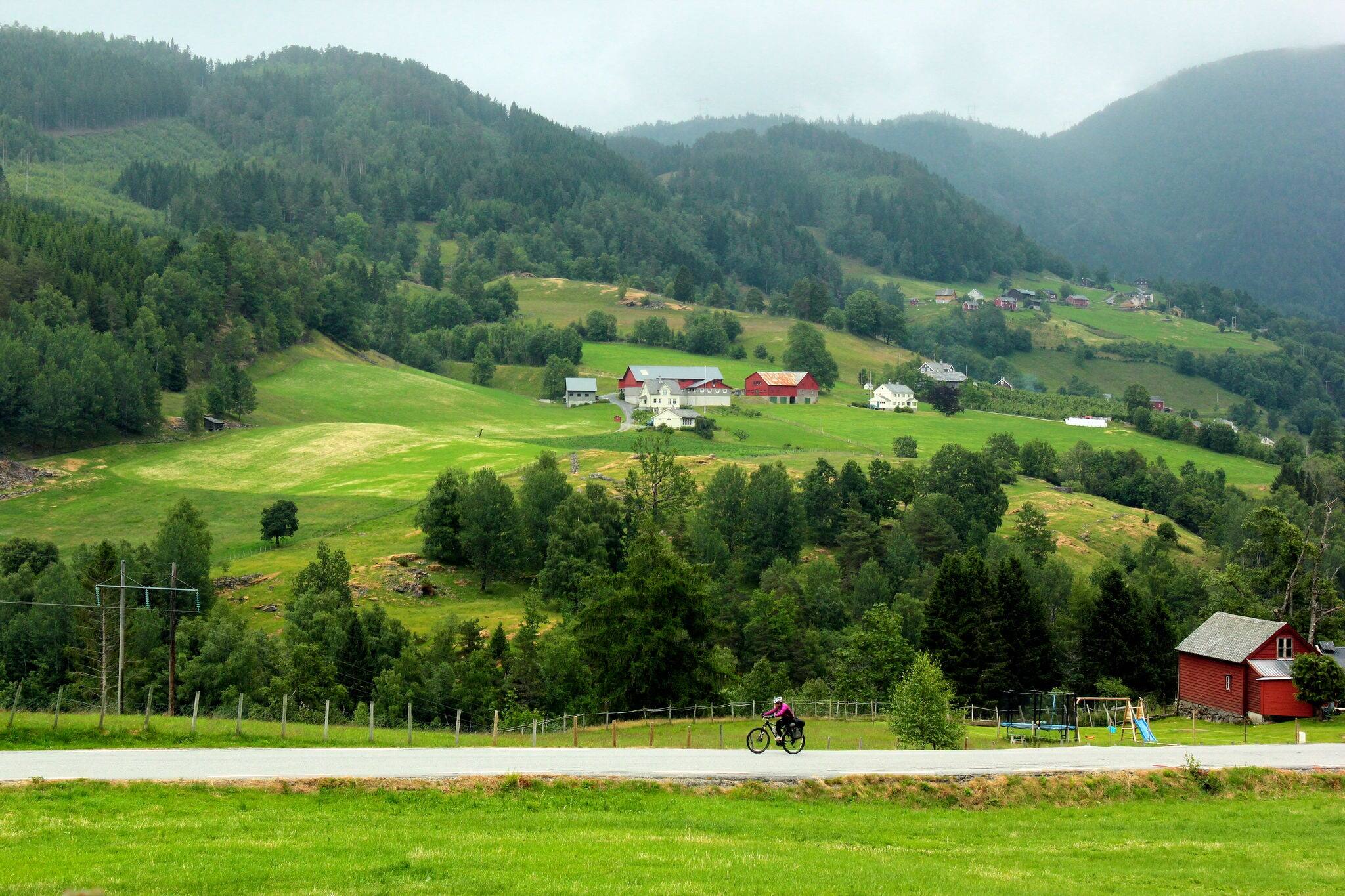 View of Ulvik village in Hordaland county, Norway.