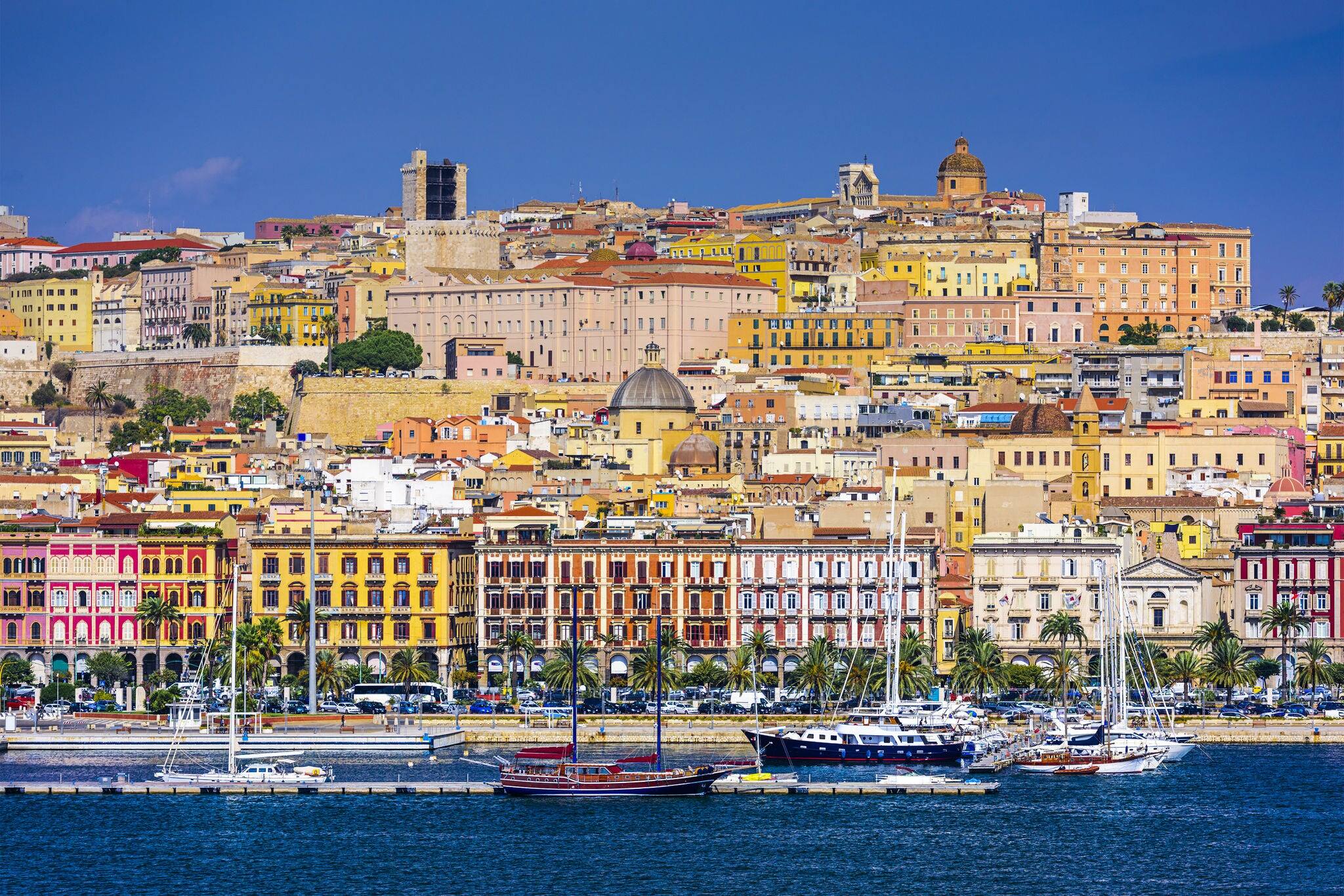 Cagliari, Sardinia, Italy cityscape.