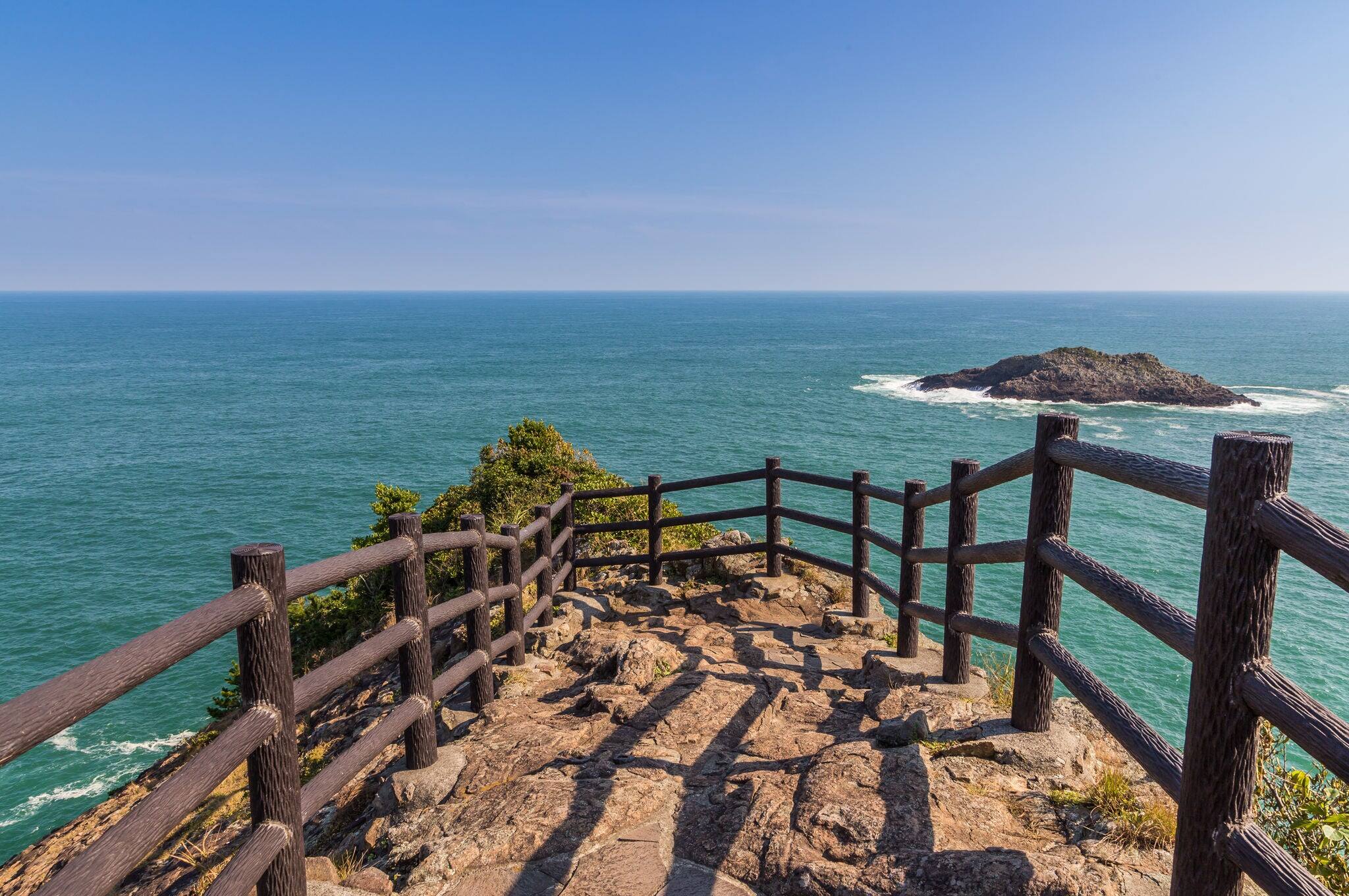 Beautiful coastline of Hyuga cape in Miyazaki, Kyushu