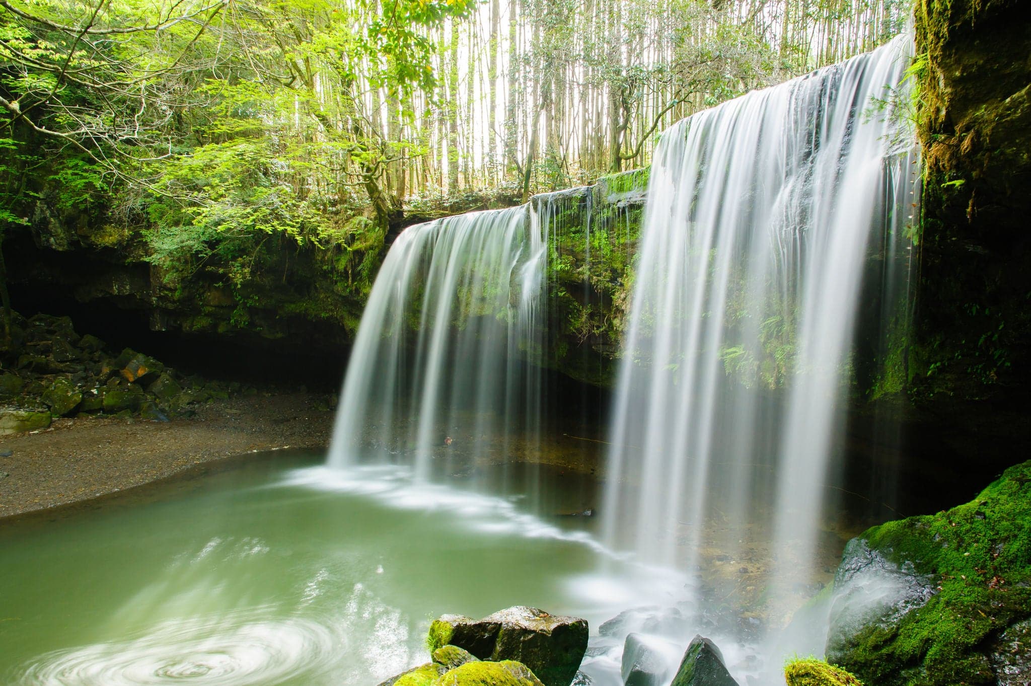 Waterfall deep forest at  Aso of Japan