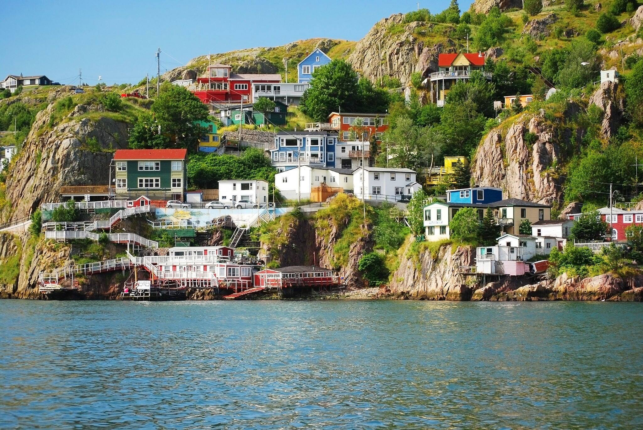 Harbour front village in St. John's