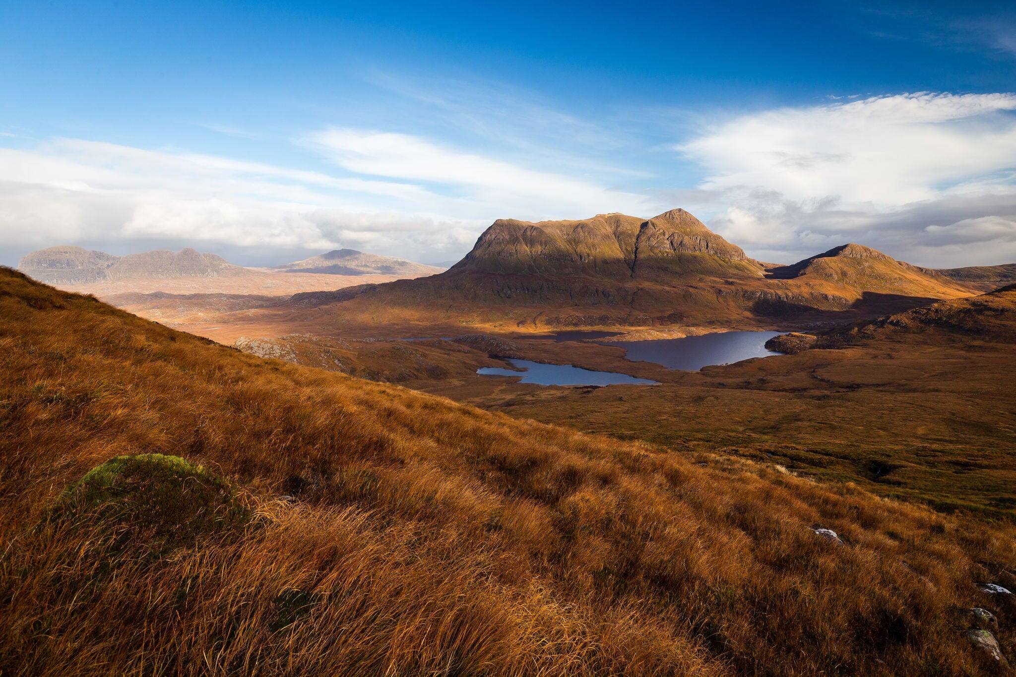 Cul Mor mountain seen from Stac Pollaidh, Assynt, Scotland
