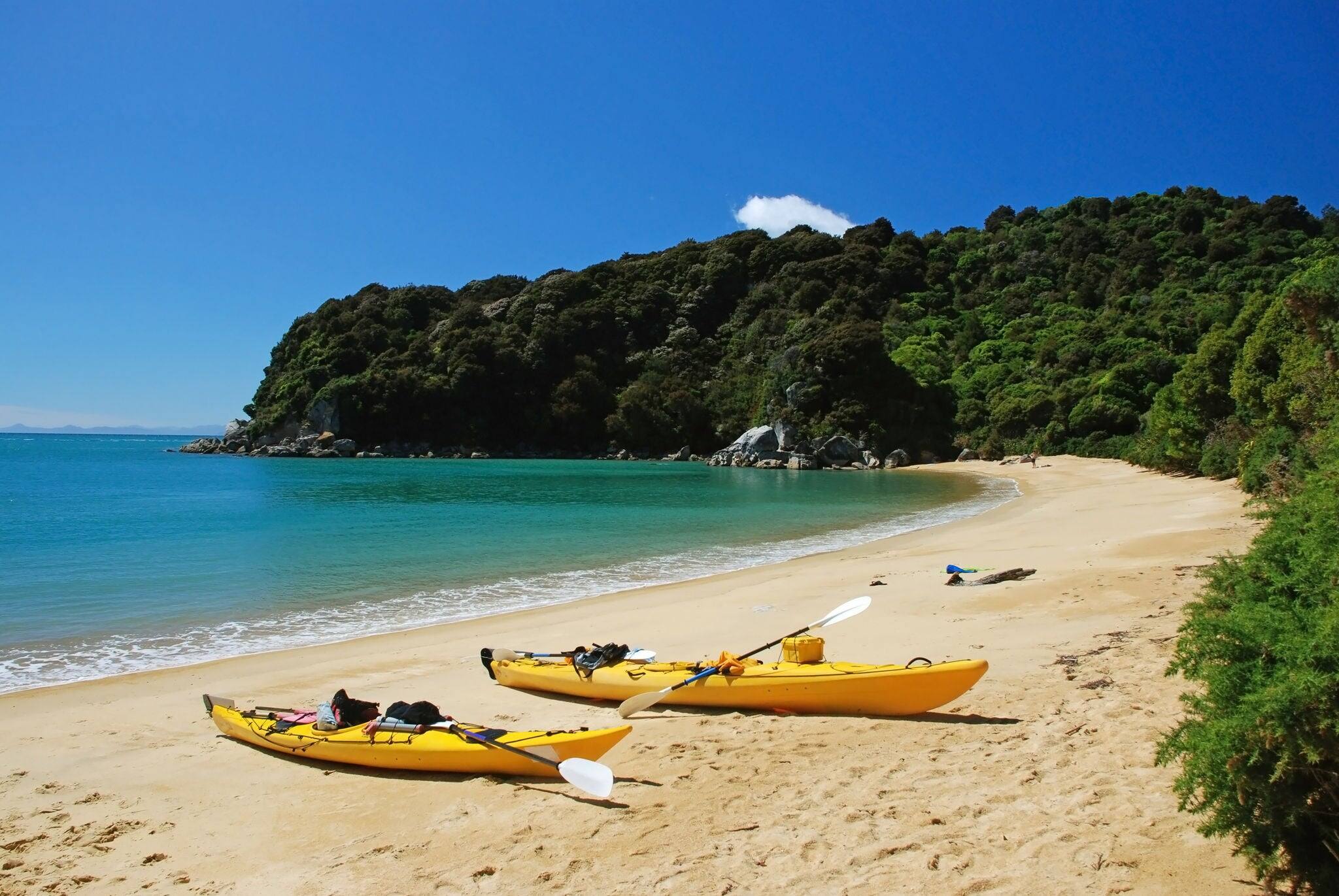 Kayaking in Abel Tasman National park, New Zealand