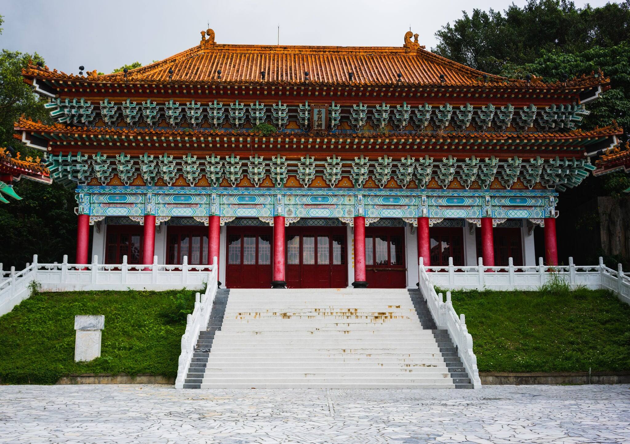 Martyrs shrine Main hall view in Hualien in Taiwan