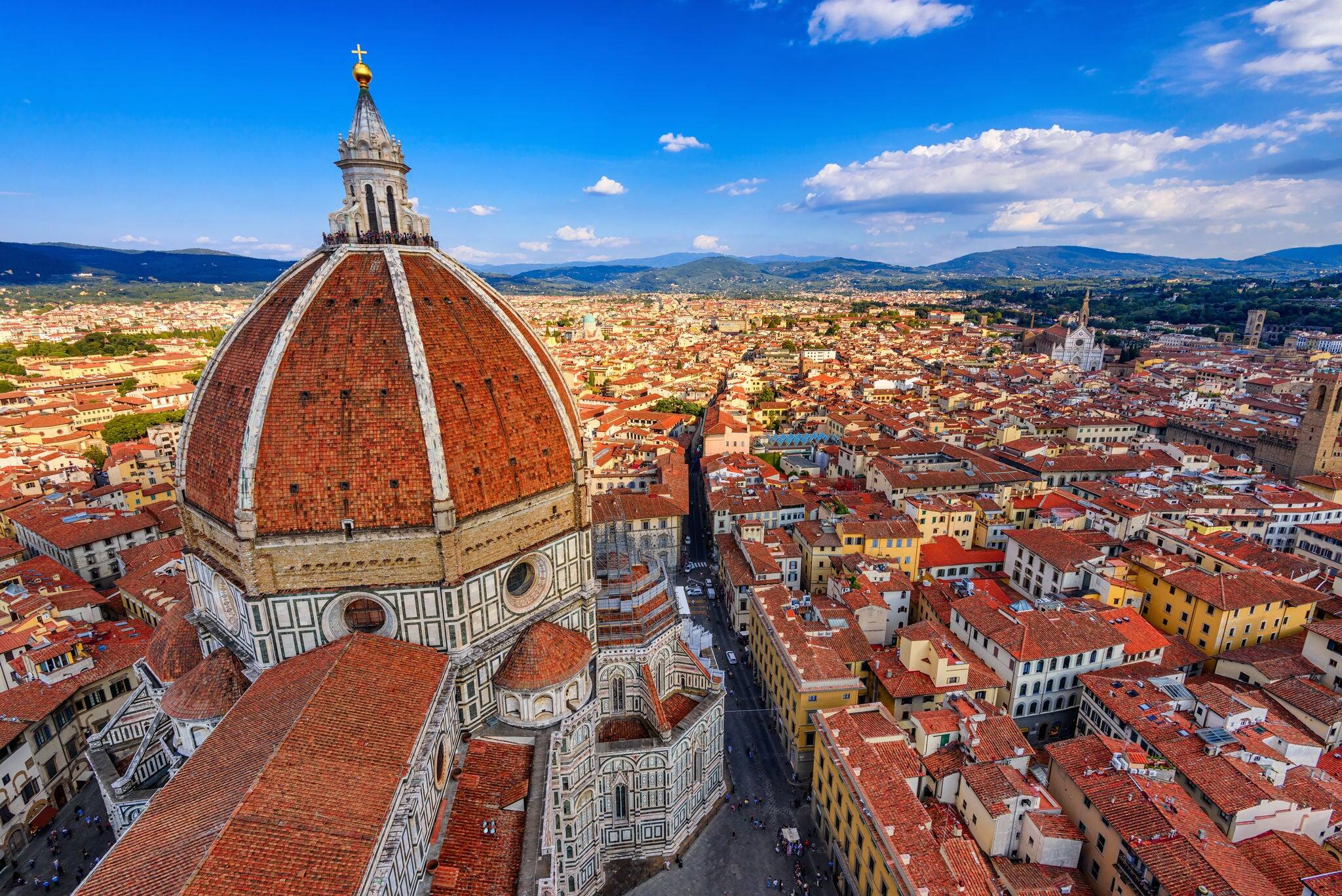 Florence Duomo. Basilica di Santa Maria del Fiore (Basilica of Saint Mary of the Flower) in Florence, Italy. Florence Duomo is one of main landmarks in Florence