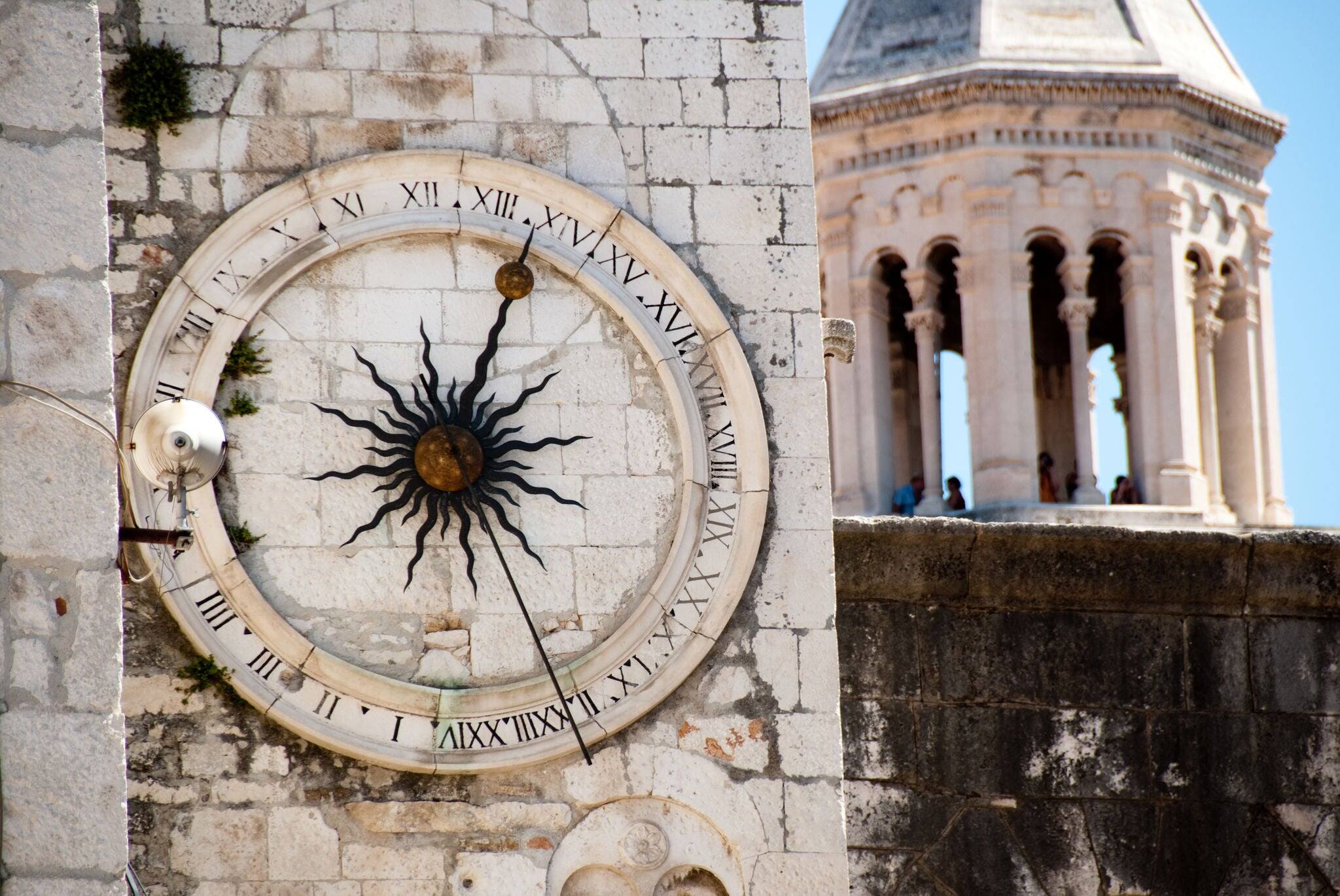 Ancient tower in the town of Split, Croatia