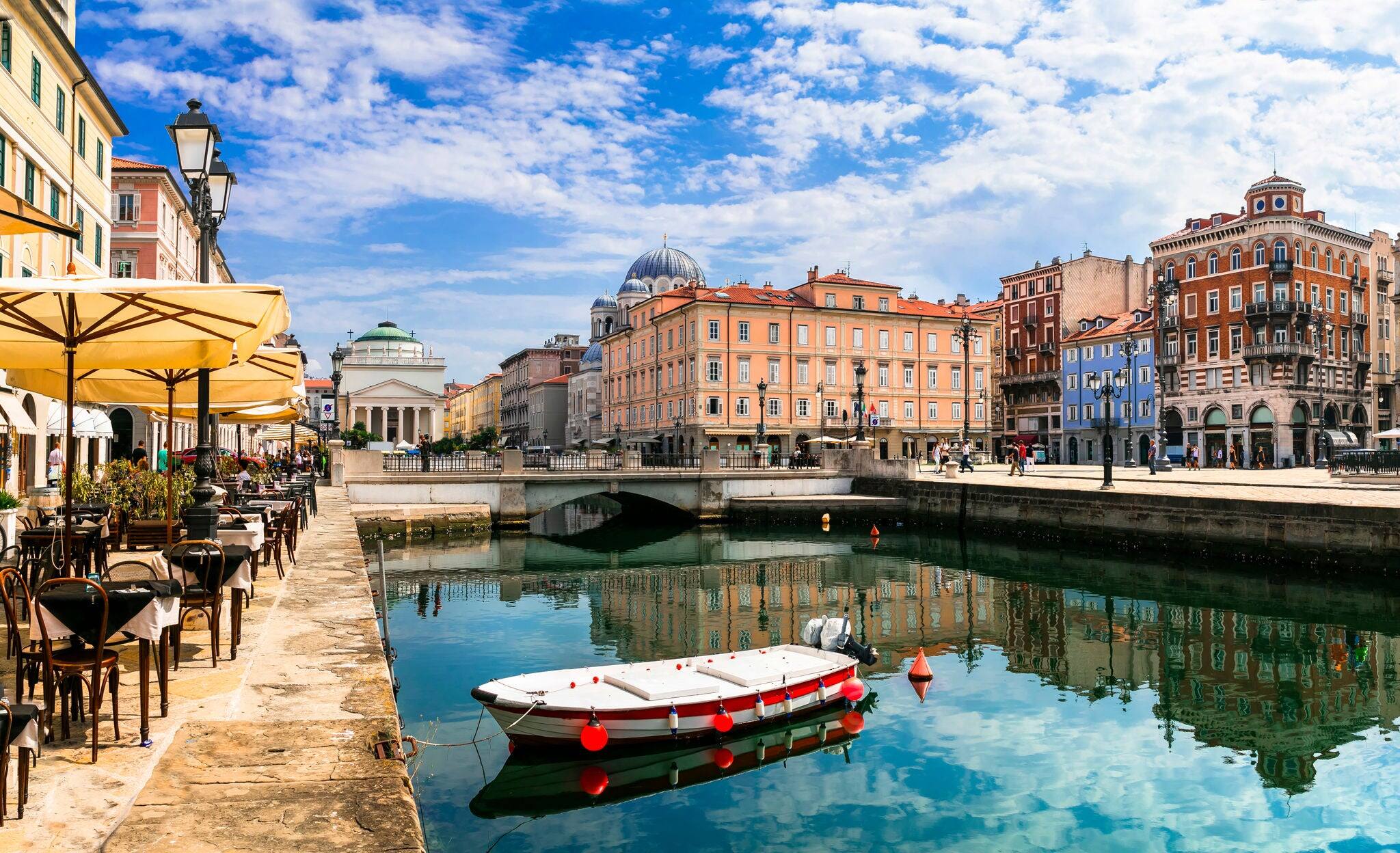 Landmarks and beautiful places (cities) of northern Italy - elegant Trieste town