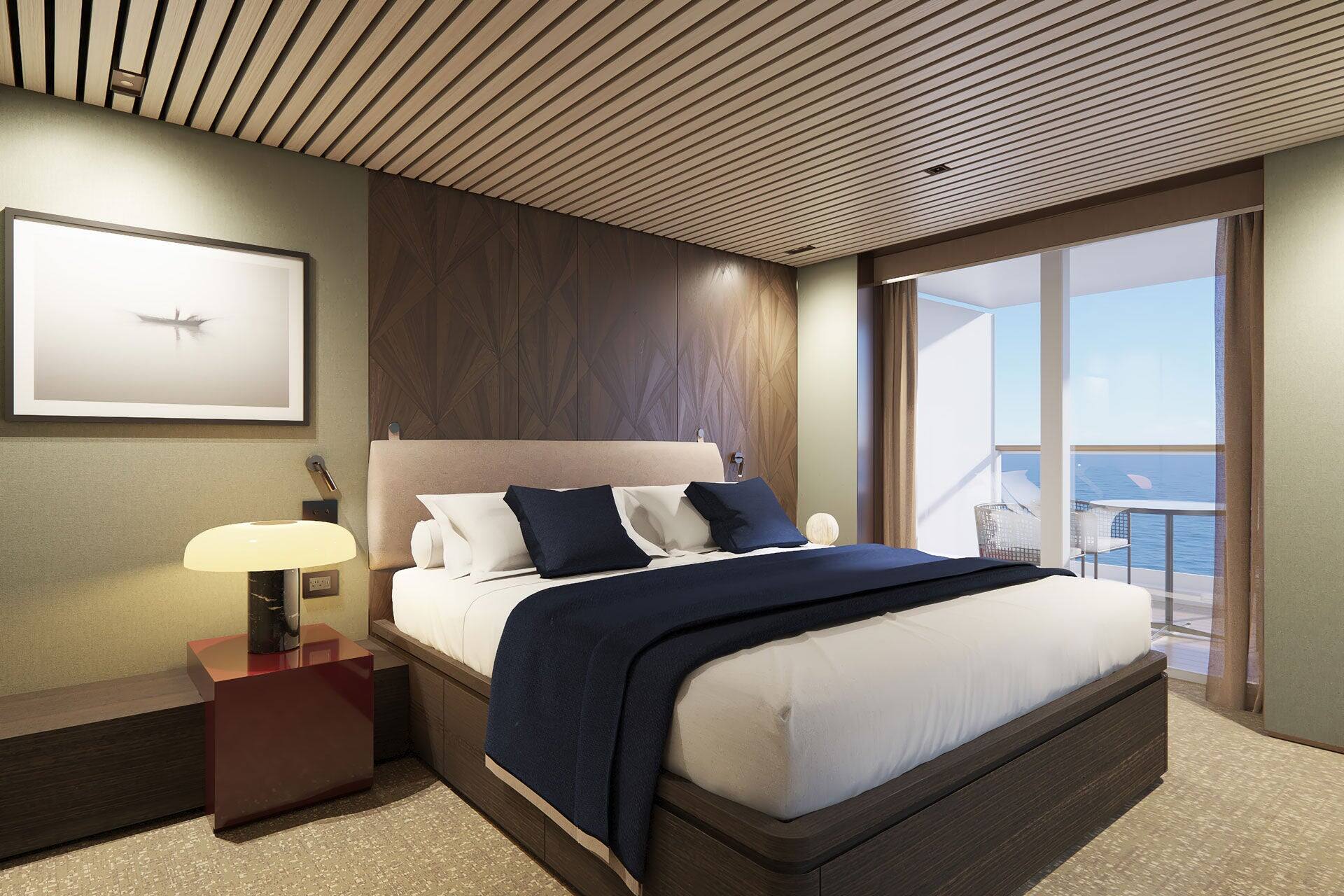 The Haven Owner’s Suite with Large Balcony Bedroom Living Room