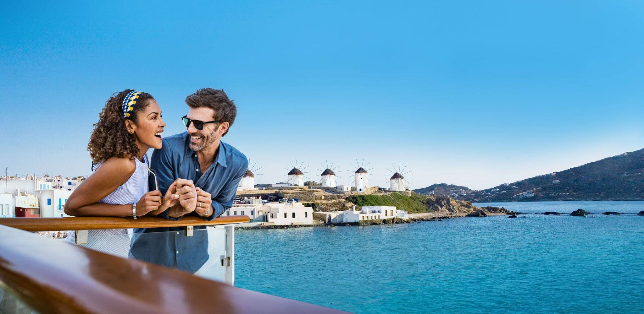 Couple in Mykonos, Greece.