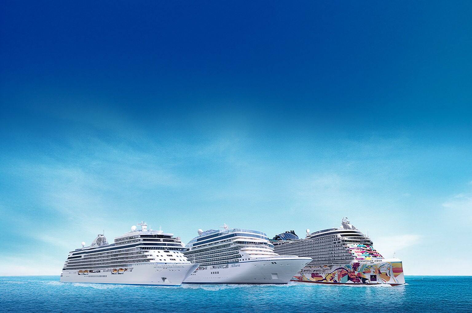 Múltiples cruceros noruegos en el agua