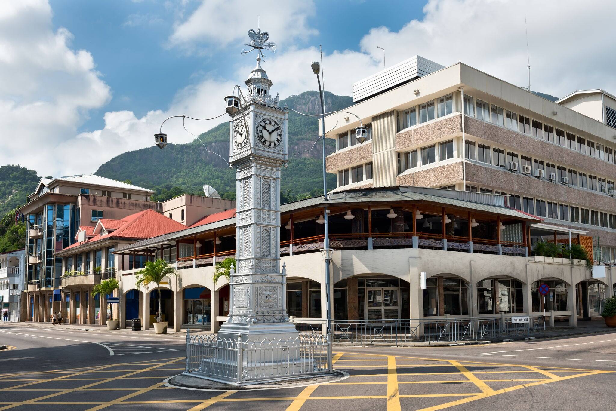 The clock tower of Victoria also known as Little Big Ben, Seychelles