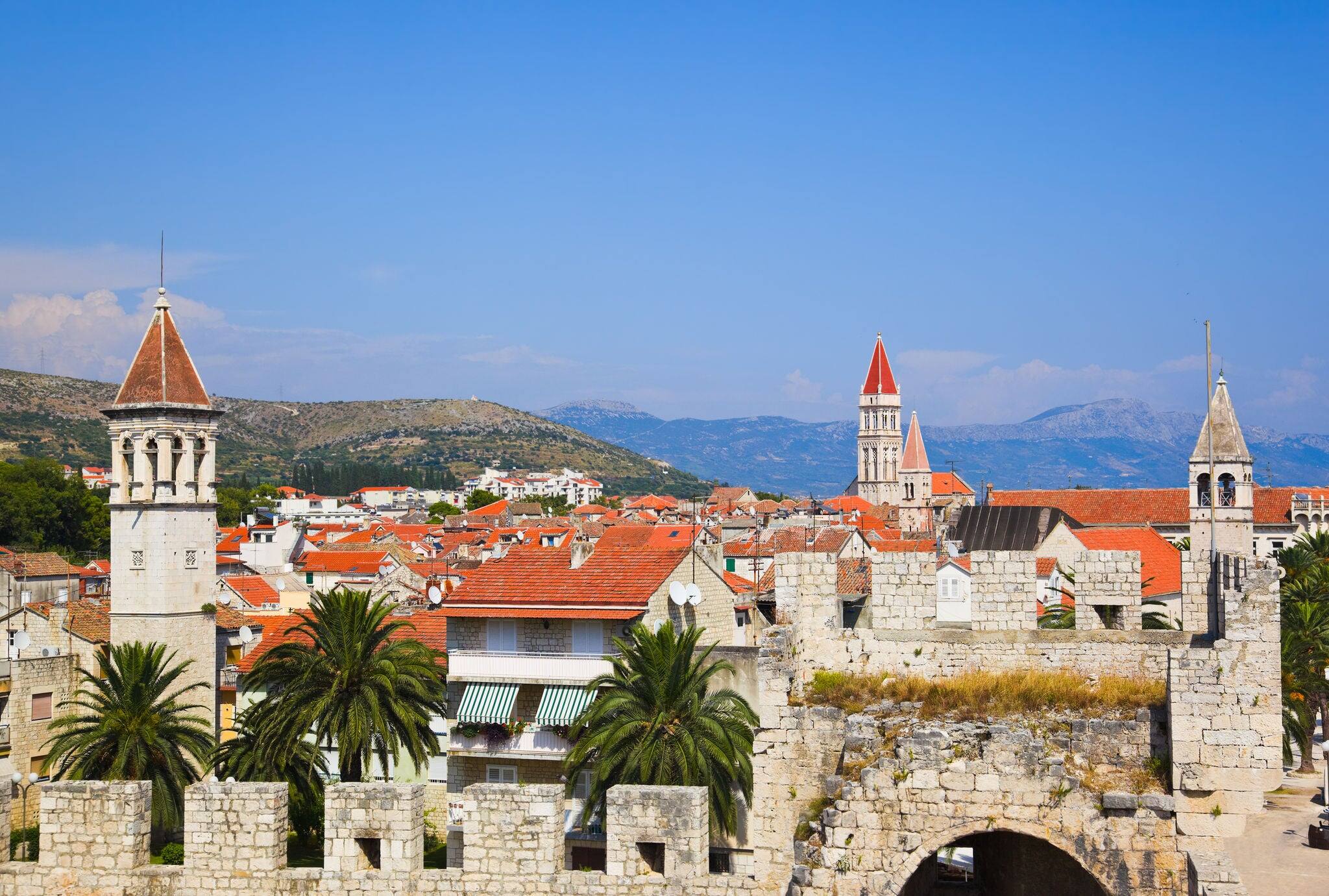 Town Trogir in Croatia - architecture background