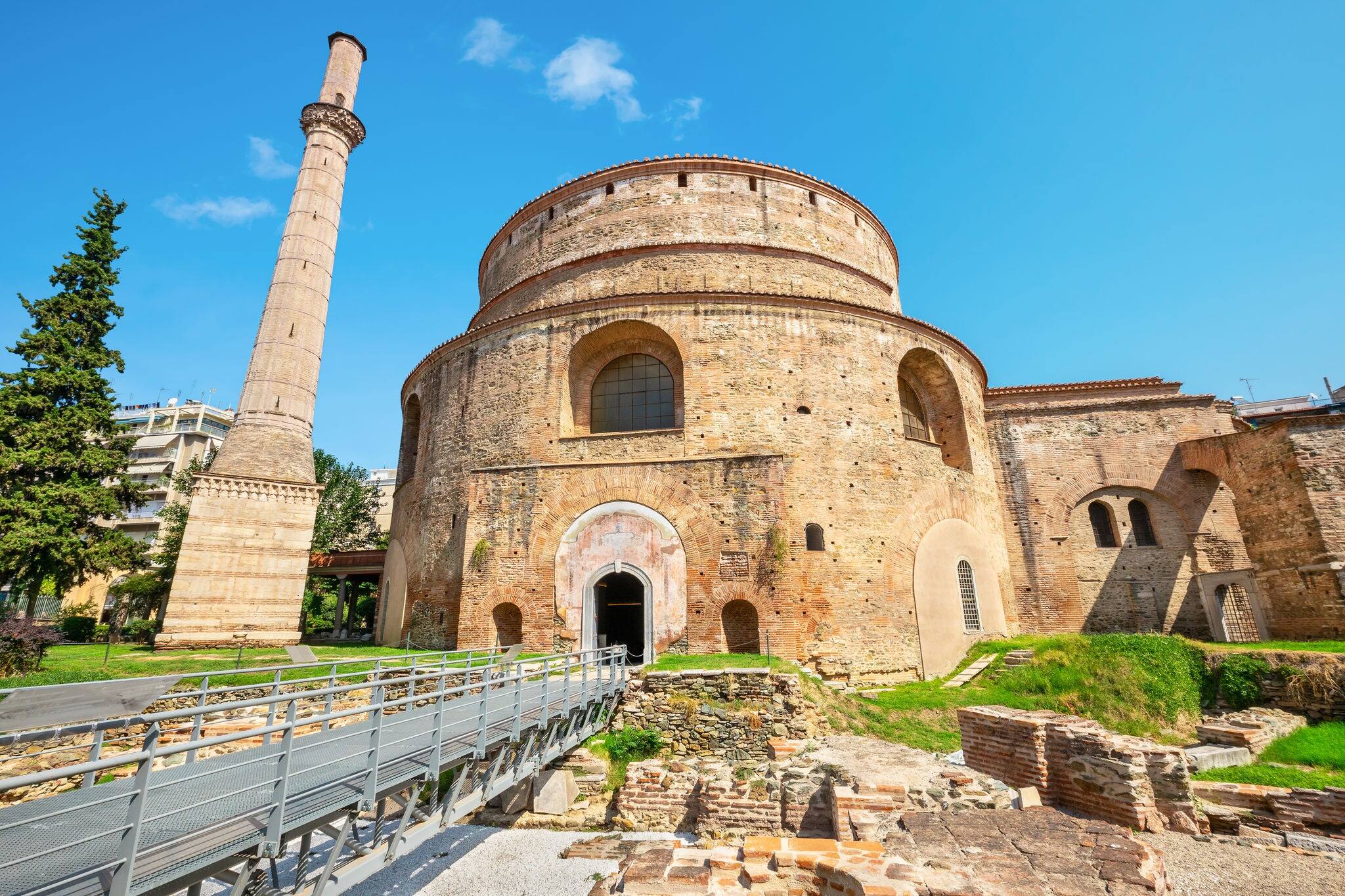 View to Rotunda of Galerius mausoleum in Thessaloniki. Macedonia, Greece