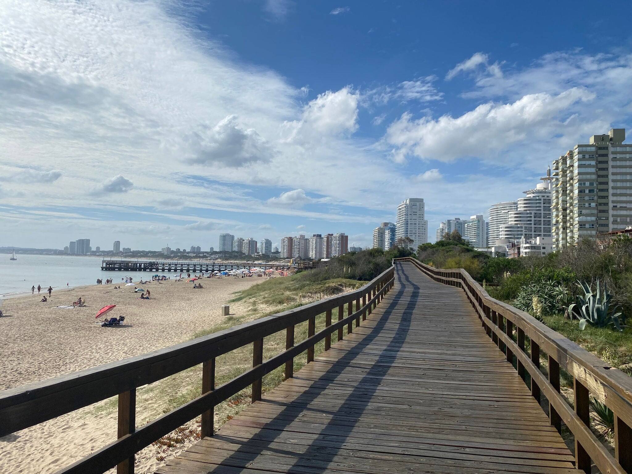 Beautiful view of the beach in Punta del Este, Uruguay