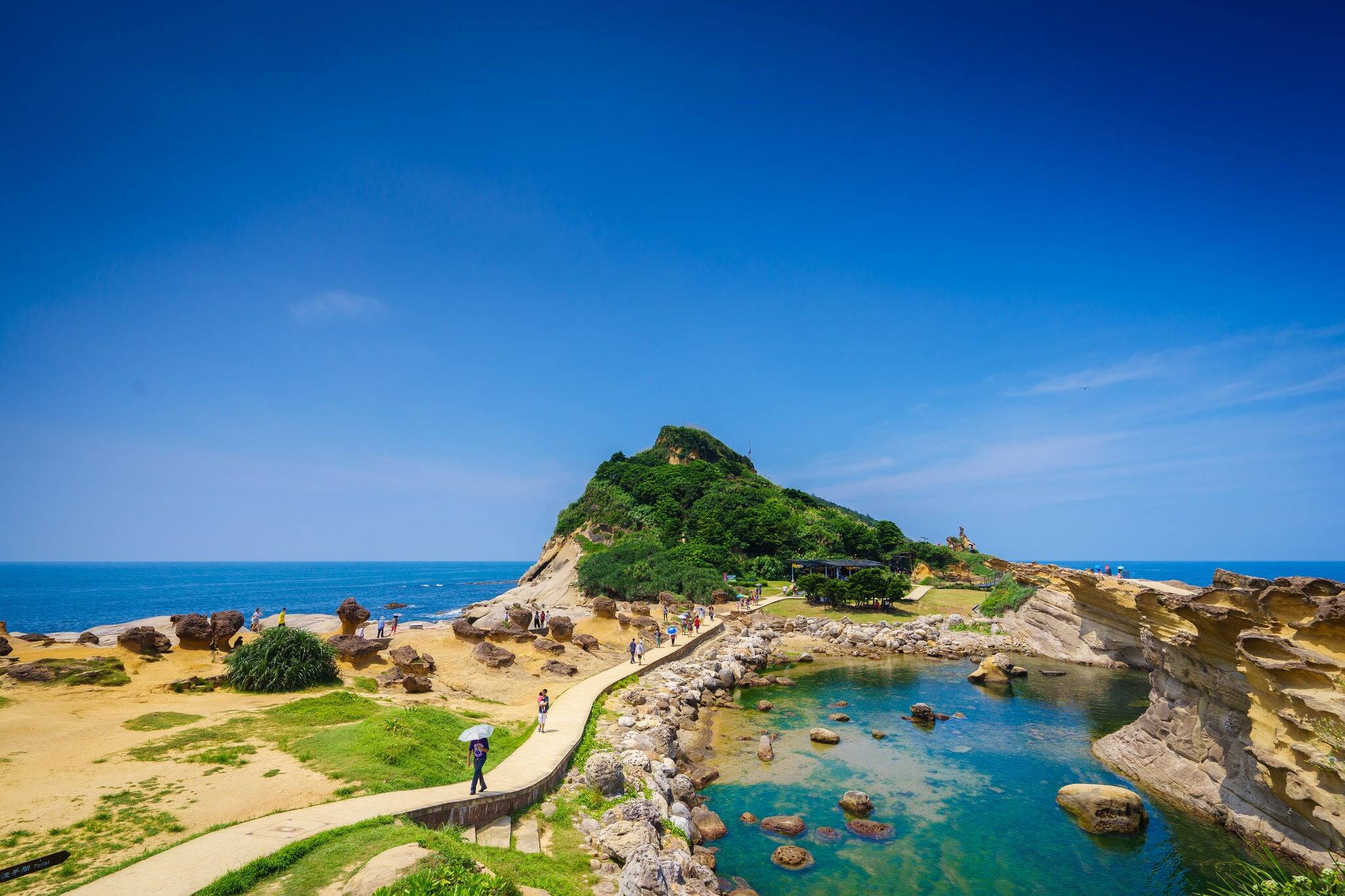 Natural landscape in Yehliu Geopark, taipei, Taiwan