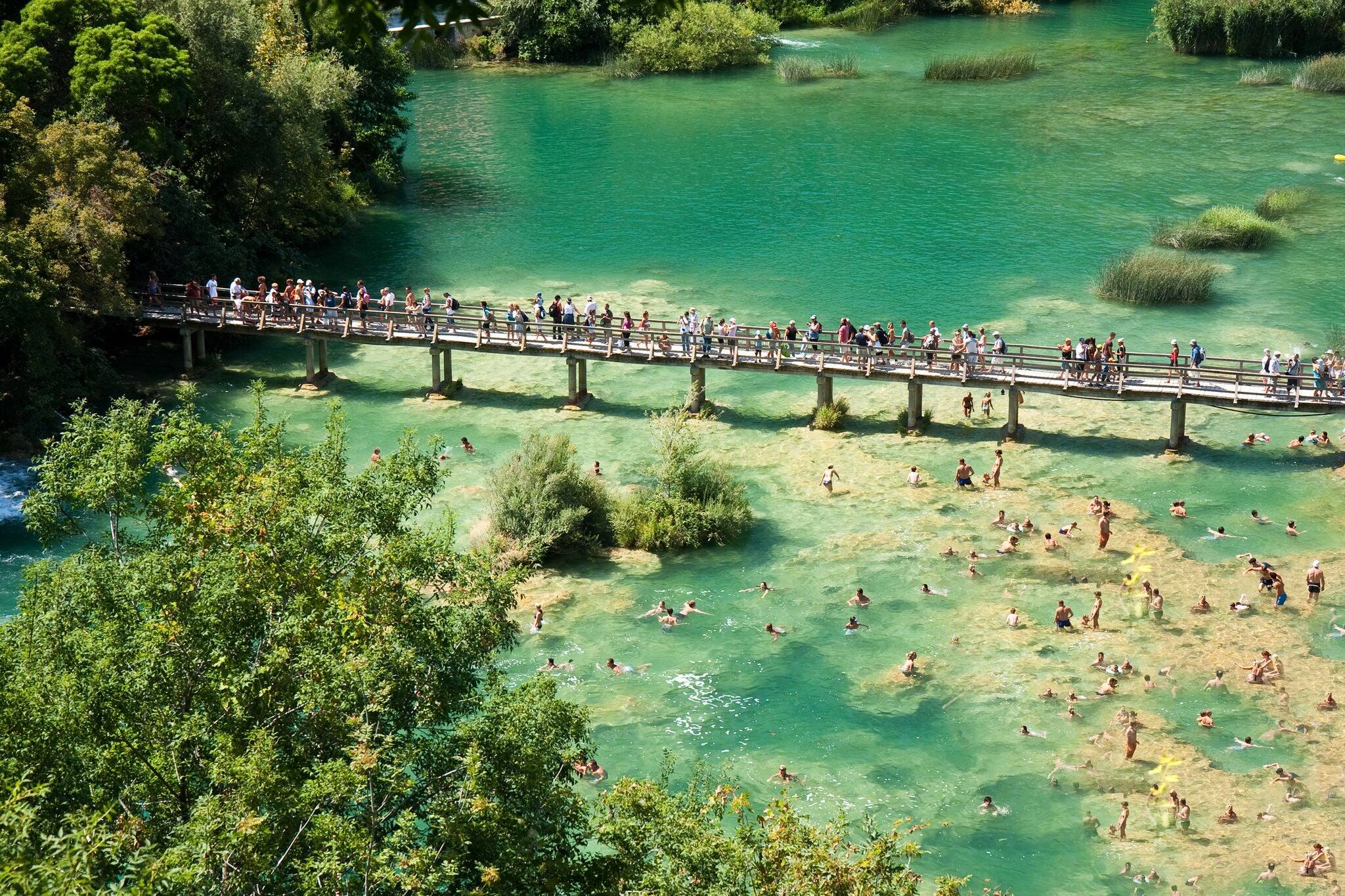 Waterfalls in National Park Krka, Croatia