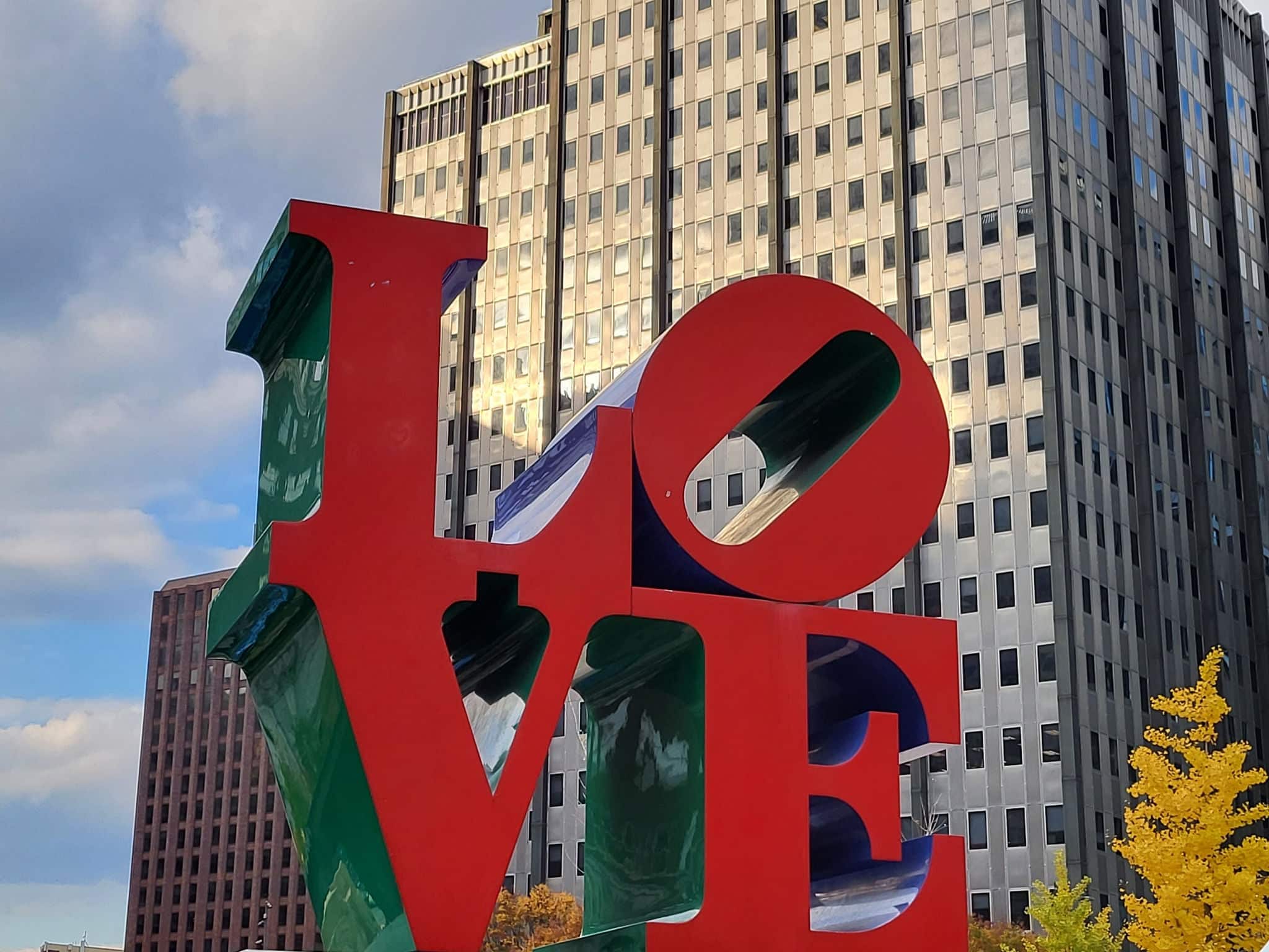 Sculpture of love from Love Park in Philadelphia