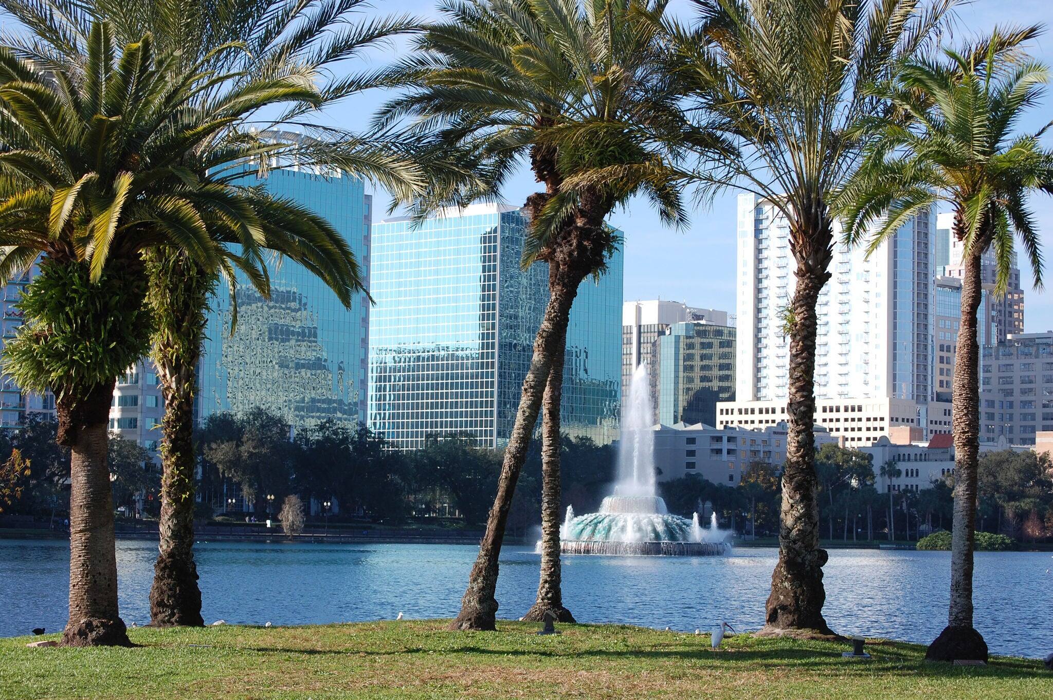 Orlando skyline from Lake Eola