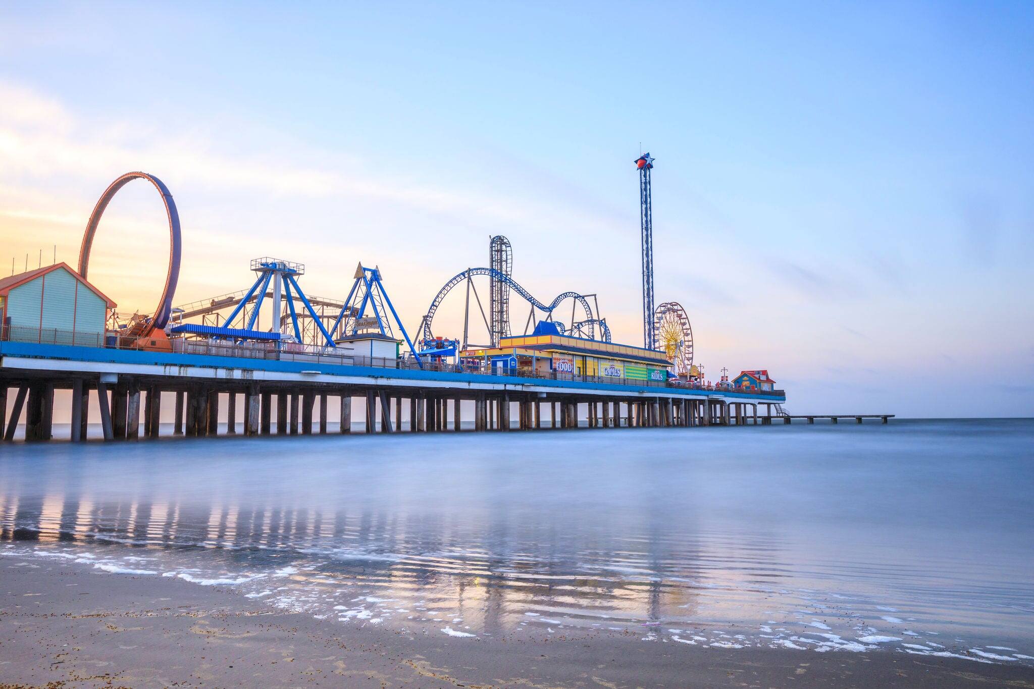 Sunrise Galveston Pleasure Pier