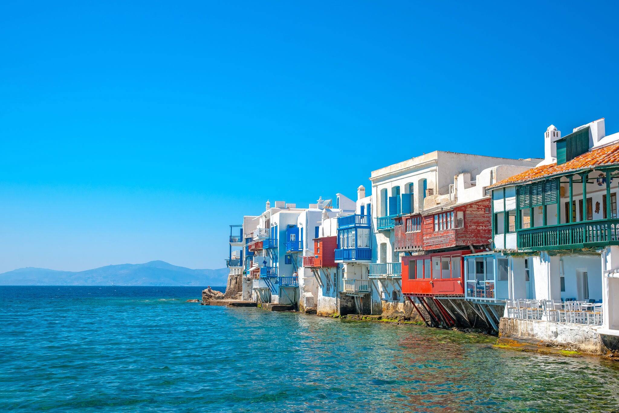 Casas junto al mar