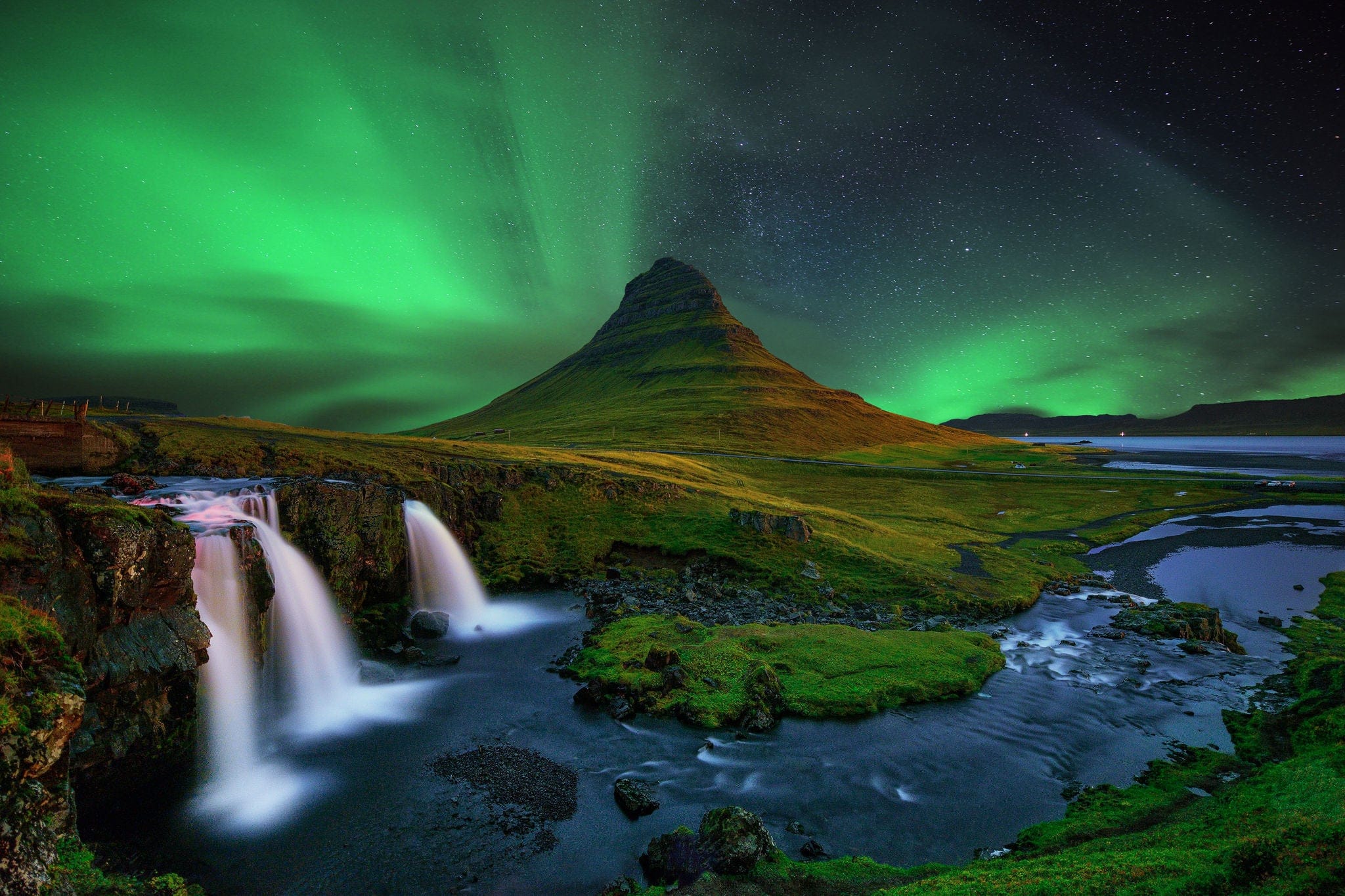Kirkjufell is called church mountain, but neither the Icelandic words nor the English ones can really express the stunning magnificence this mountain poured on you as soon as you come across its venue. I was lucky enough to see it in a couple of occasions, each one with a different weather and a different nuance in the sky.