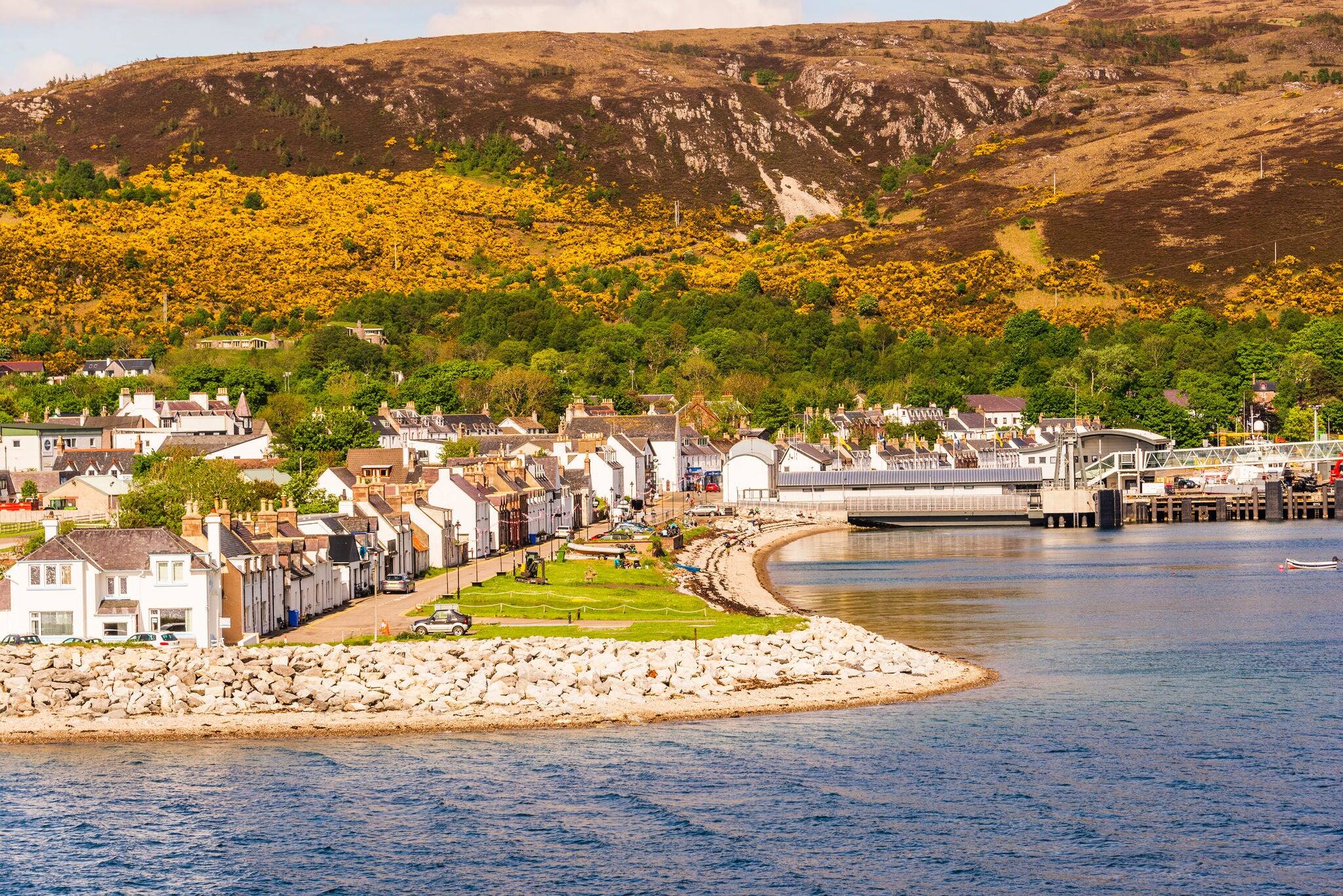 landscapes from the ferryboat from isle of Lewis to Ullapool