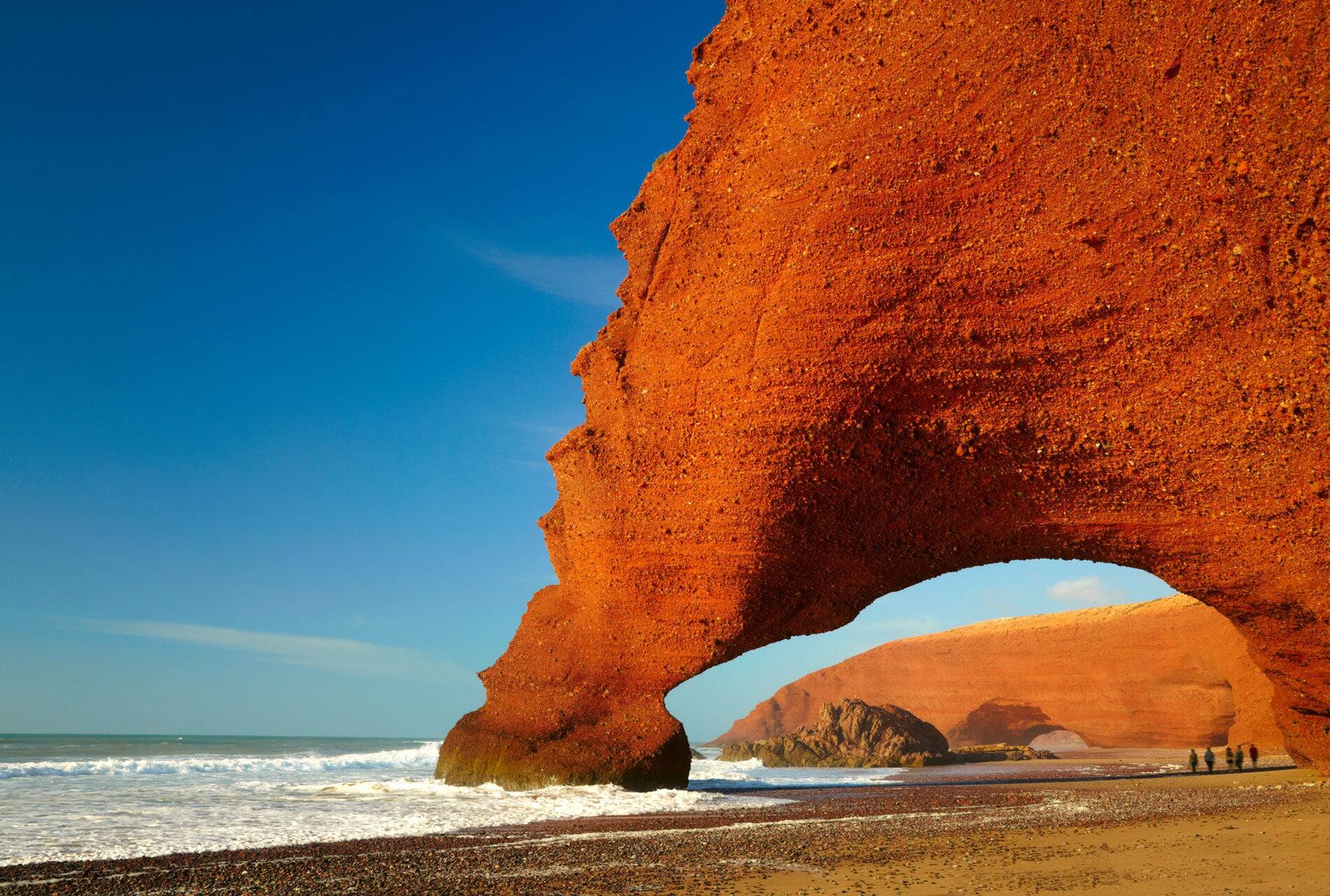 Playa de Legzira en Agadir, Marruecos