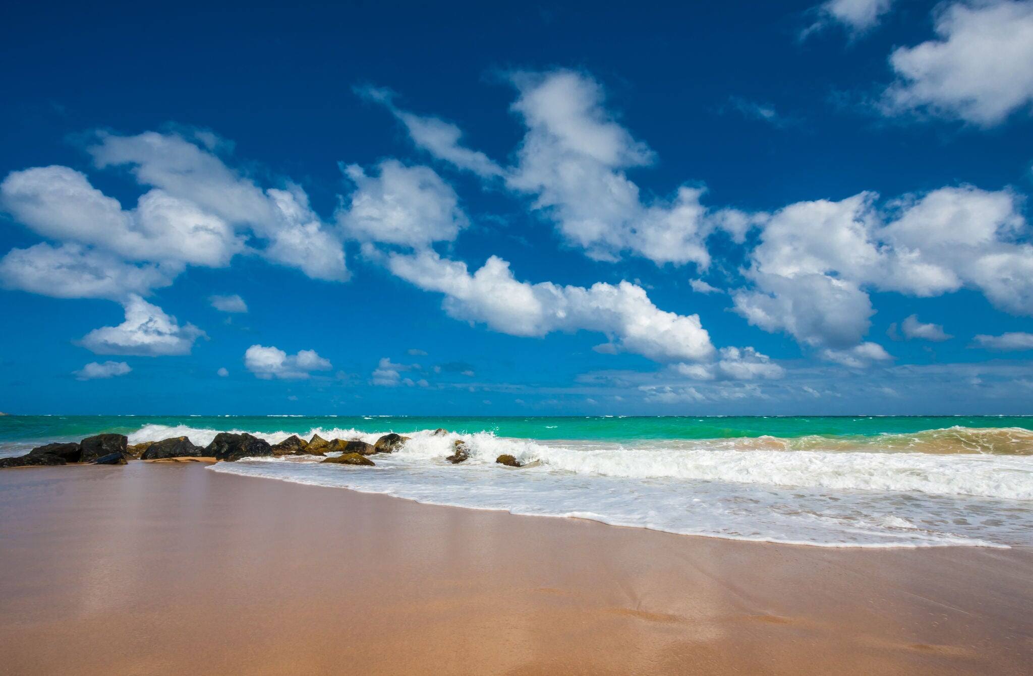The beach in Condado in San Juan, Puerto Rico, United States.