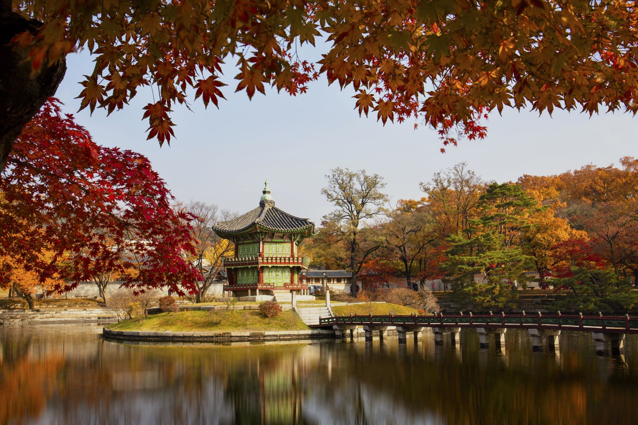 Autumn season of  Gyeongbokgung Palace in Seoul,South Korea.