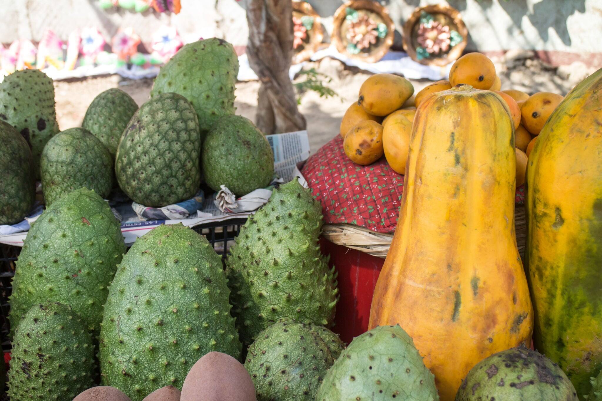 tropical fruit group from marketplace in Nicaragua