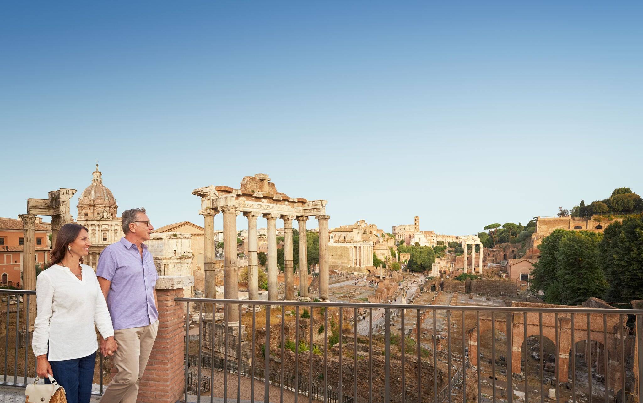 NCL Italy Lifestyle Couple Rome Ruins