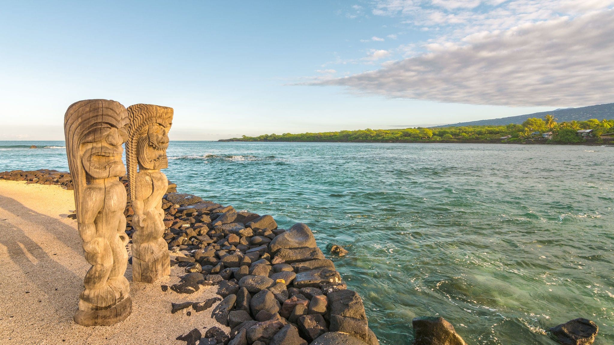 Ki'i in Pu'uhonua O Honaunau National Historical Park, Big Island, Hawaii