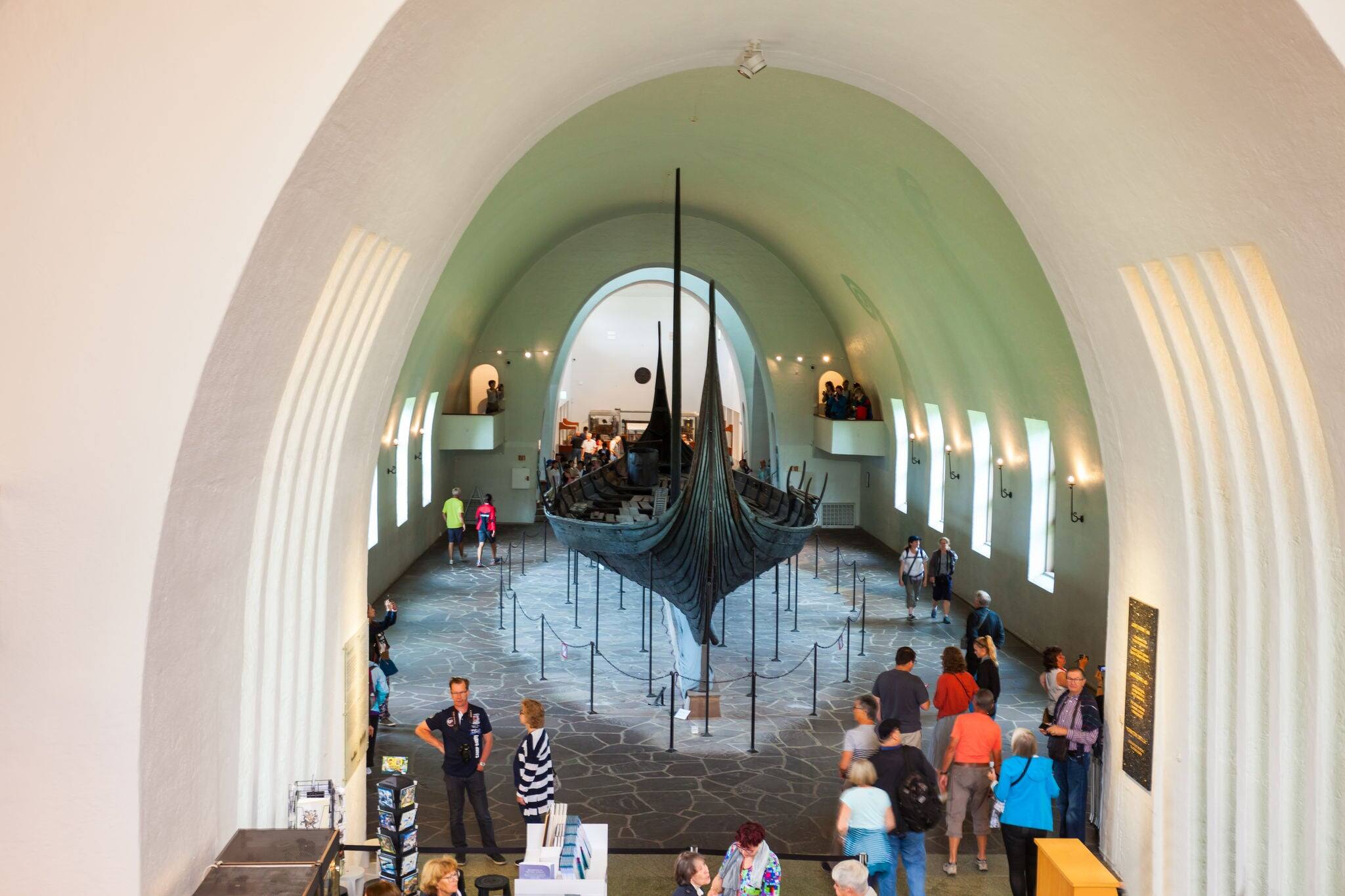 OSLO, NORWAY - JULY 21, 2017: Viking Ship Museum is located at Bygdoy island in Oslo, Norway. Viking Ship Museum is a part of Norwegian Cultural History Museum.