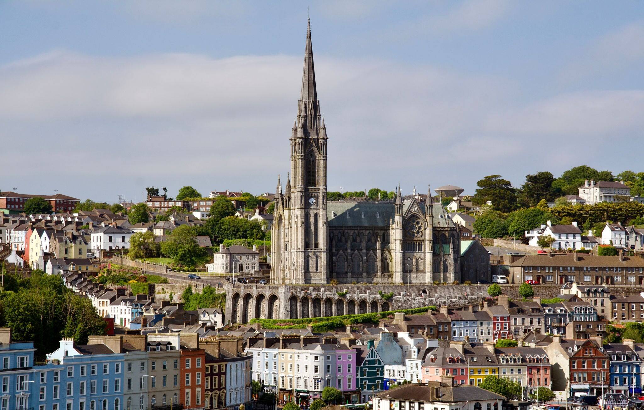 View of the colorful city  Ringaskiddy Ireland