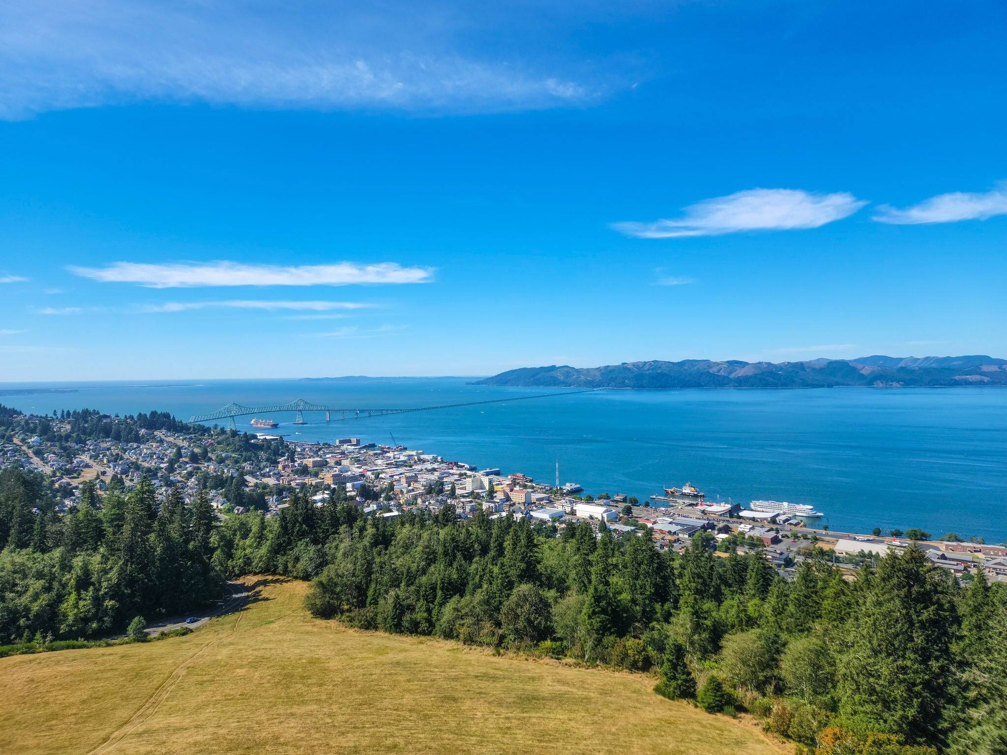 Astoria is a port city and the seat of Clatsop County, Oregon, United States. Founded in 1811, Astoria is the oldest city in Oregon and was the first American settlement west of the Rocky Mountains.