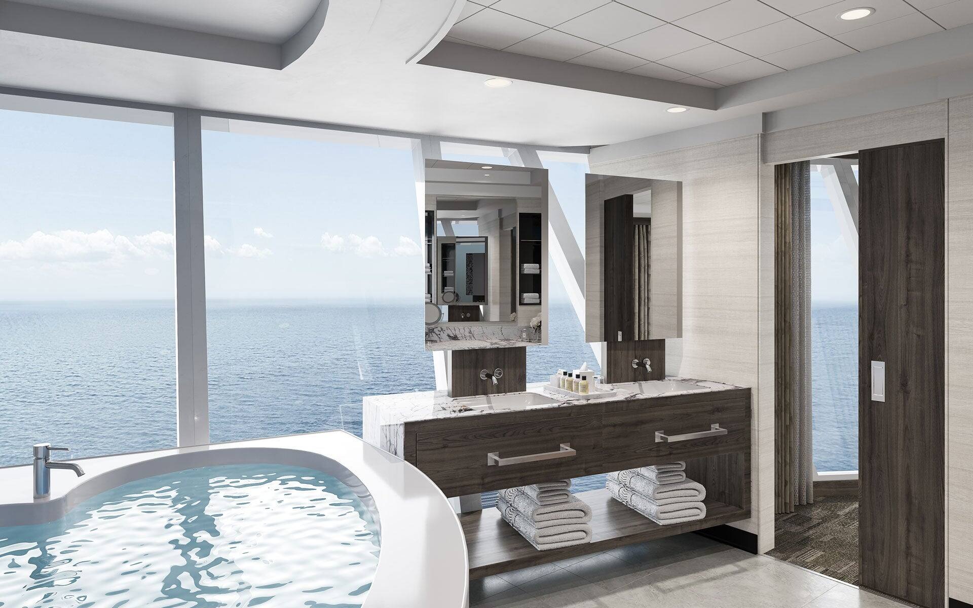The Haven Deluxe Owner's Suite with Large Balcony Bathroom