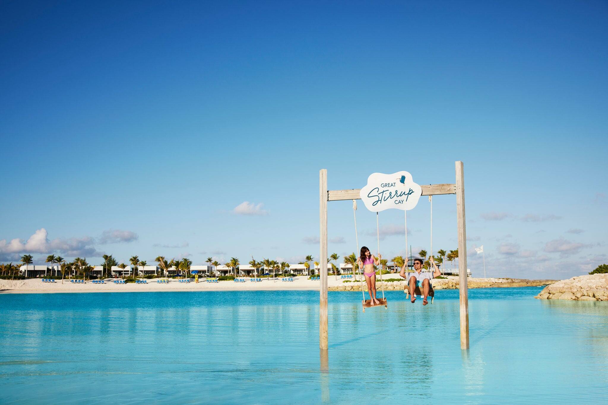 NCL Great Stirrup Cay Father Daughter Swings