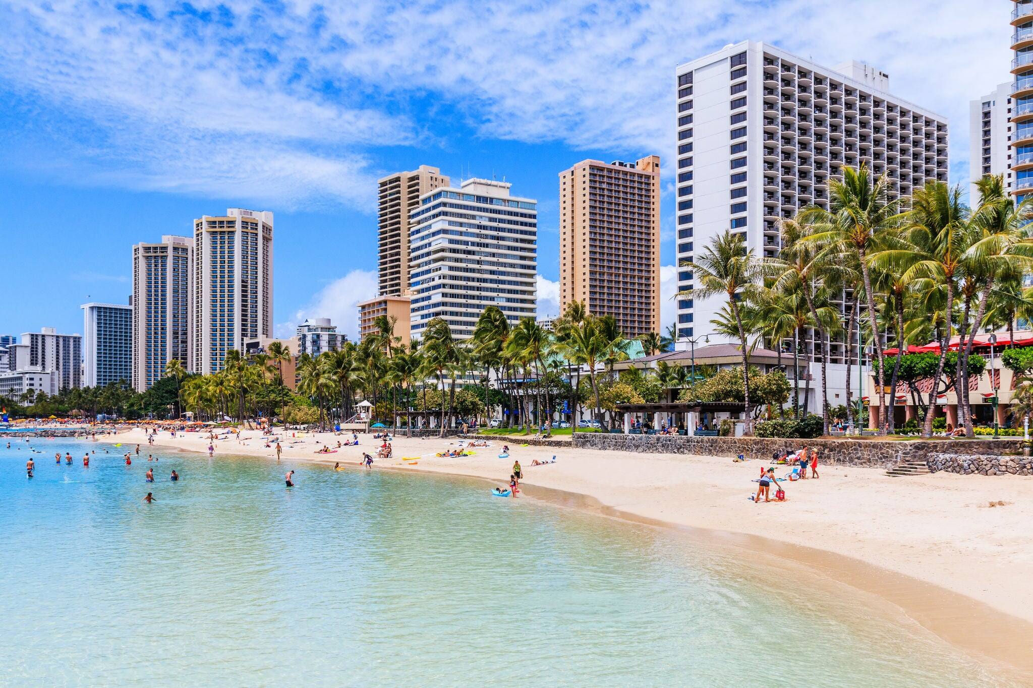 Honolulu, Hawaii. Waikiki Beach in Honolulu.
