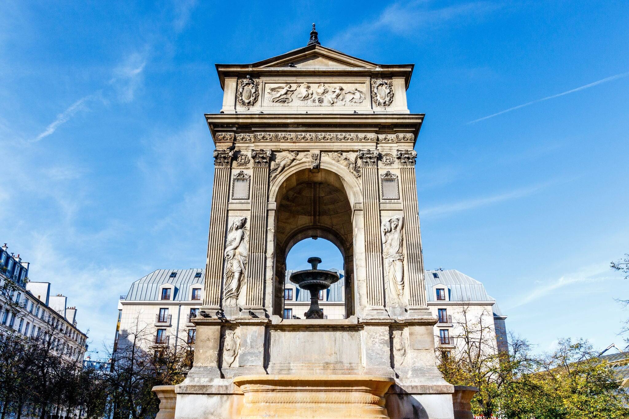 Fontaine des Innocents, parque de la ciudad de La Rochelle.