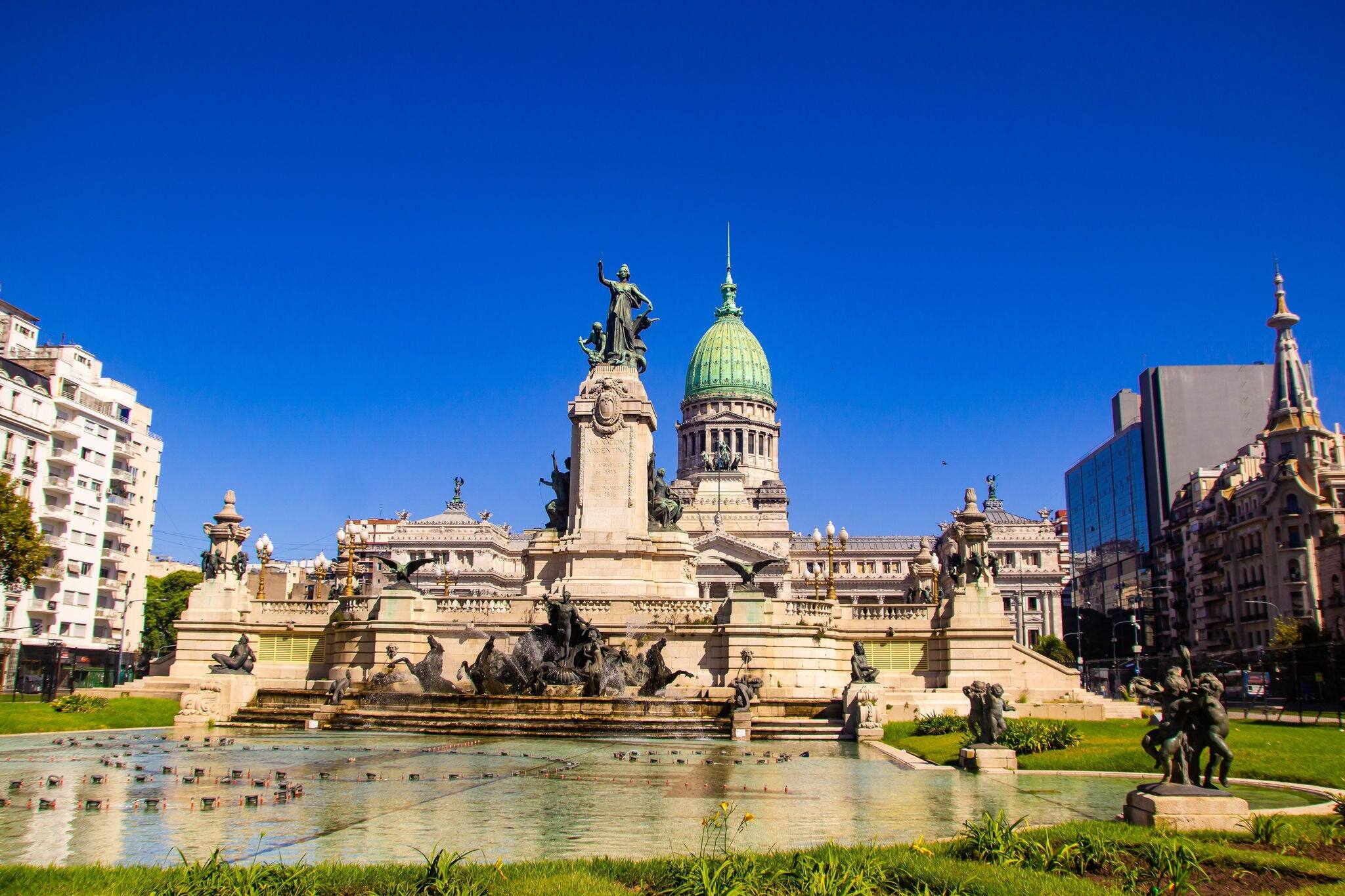 Buenos Aires beautiful city views, streets, buildings and architecture Argentina
