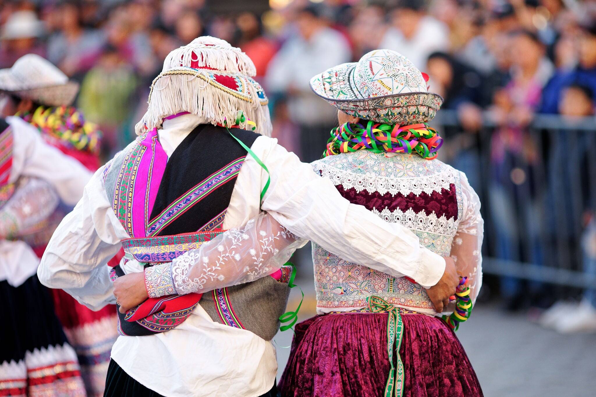 The traditional Wititi dance from the colca region in Arequipa, Peru.