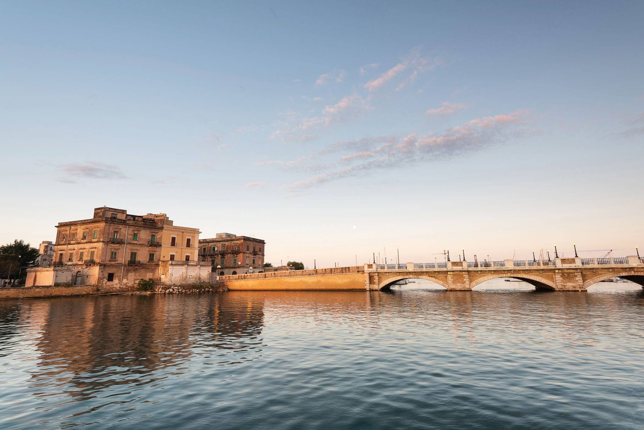 Taranto city in the morning. Italy, Puglia