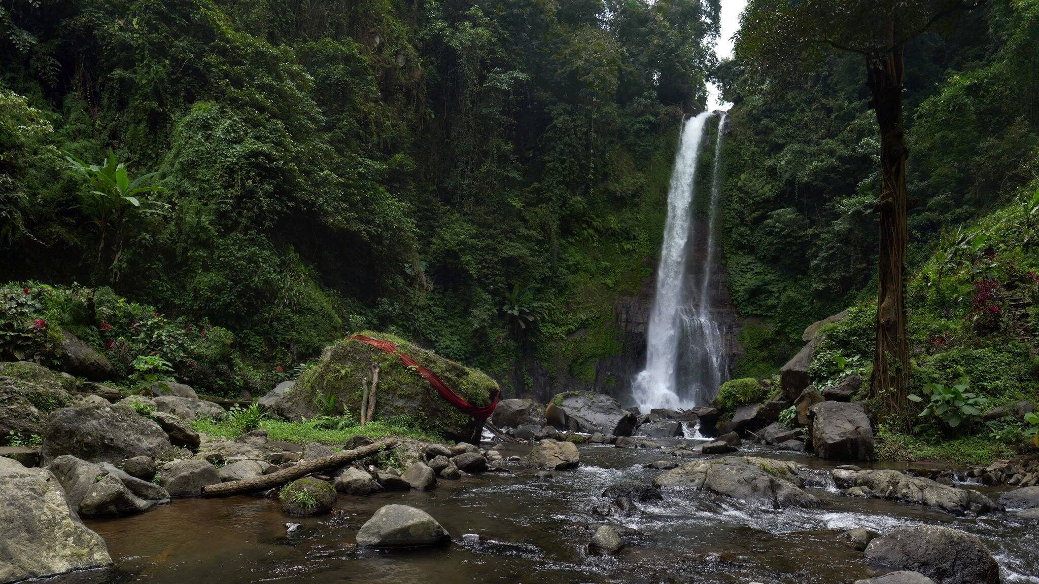 Gitgit Waterfall composite shot in Bali