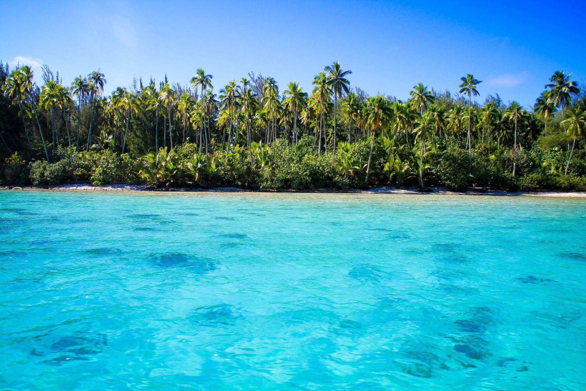 Papeete and Morea in French Polynesia Tahiti