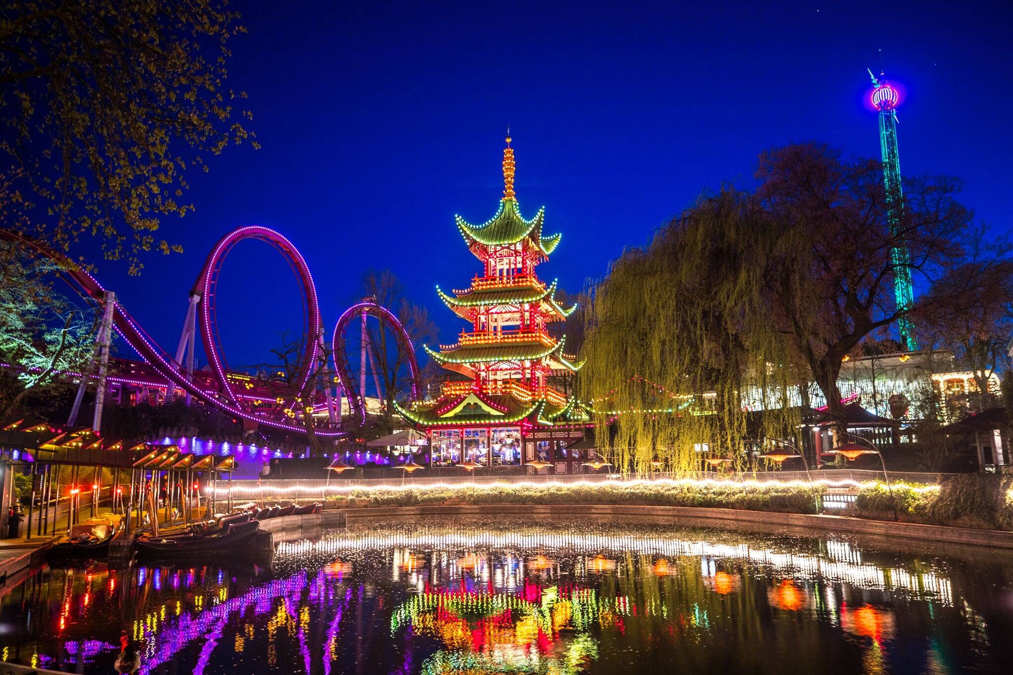 Tivoli Gardens in Copenhagen, Denmark