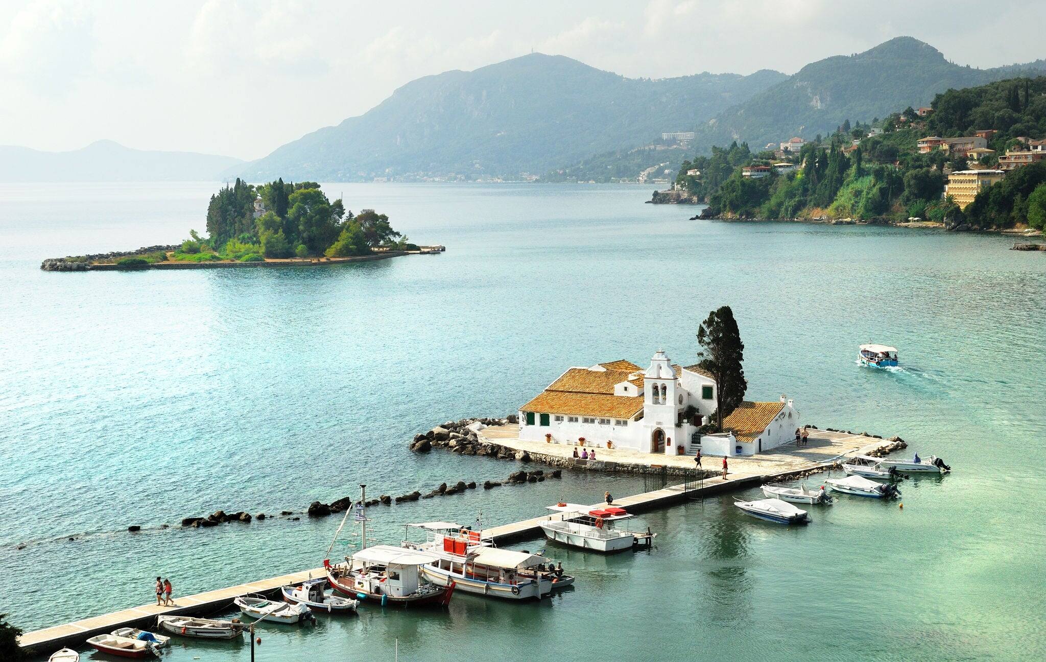 View at Pondiconissi lagoon. Corfu