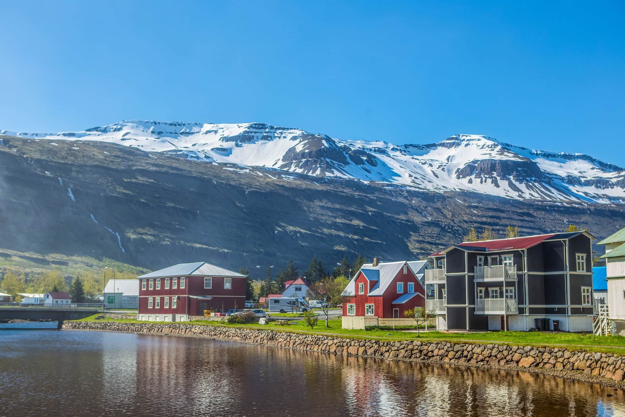 Seydisfjordur, a small town by the fjords at the northeast part of Iceland.