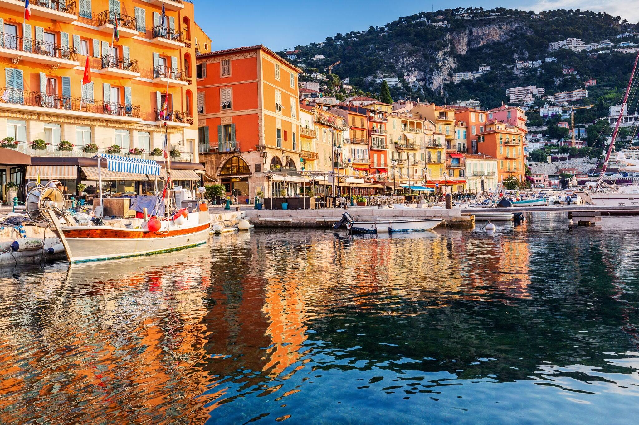 Villefranche sur Mer, France. Seaside town on the French Riviera (or Côte d'Azur).