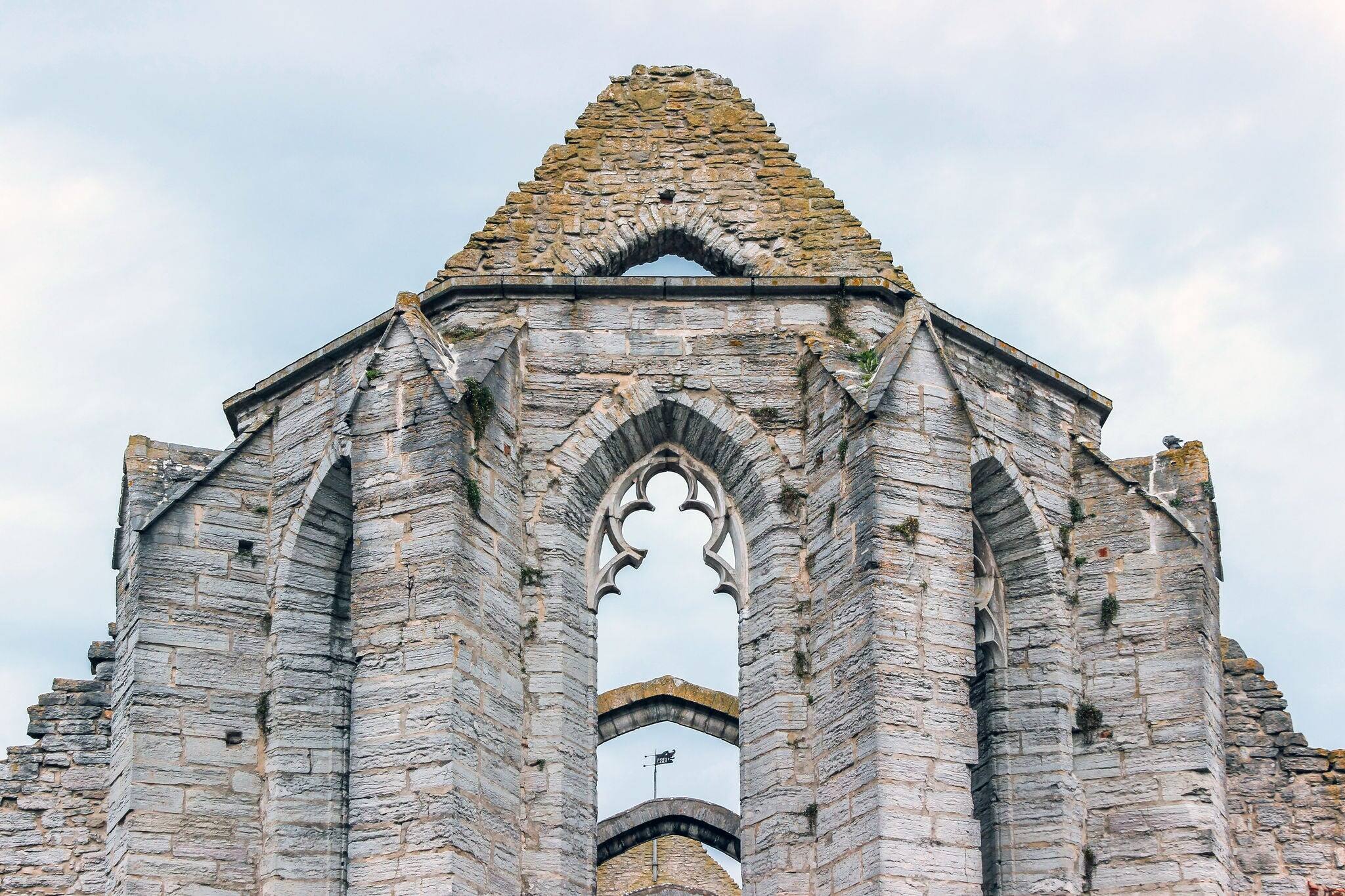 ruins of St. Karin Cathedral church in visby sweden