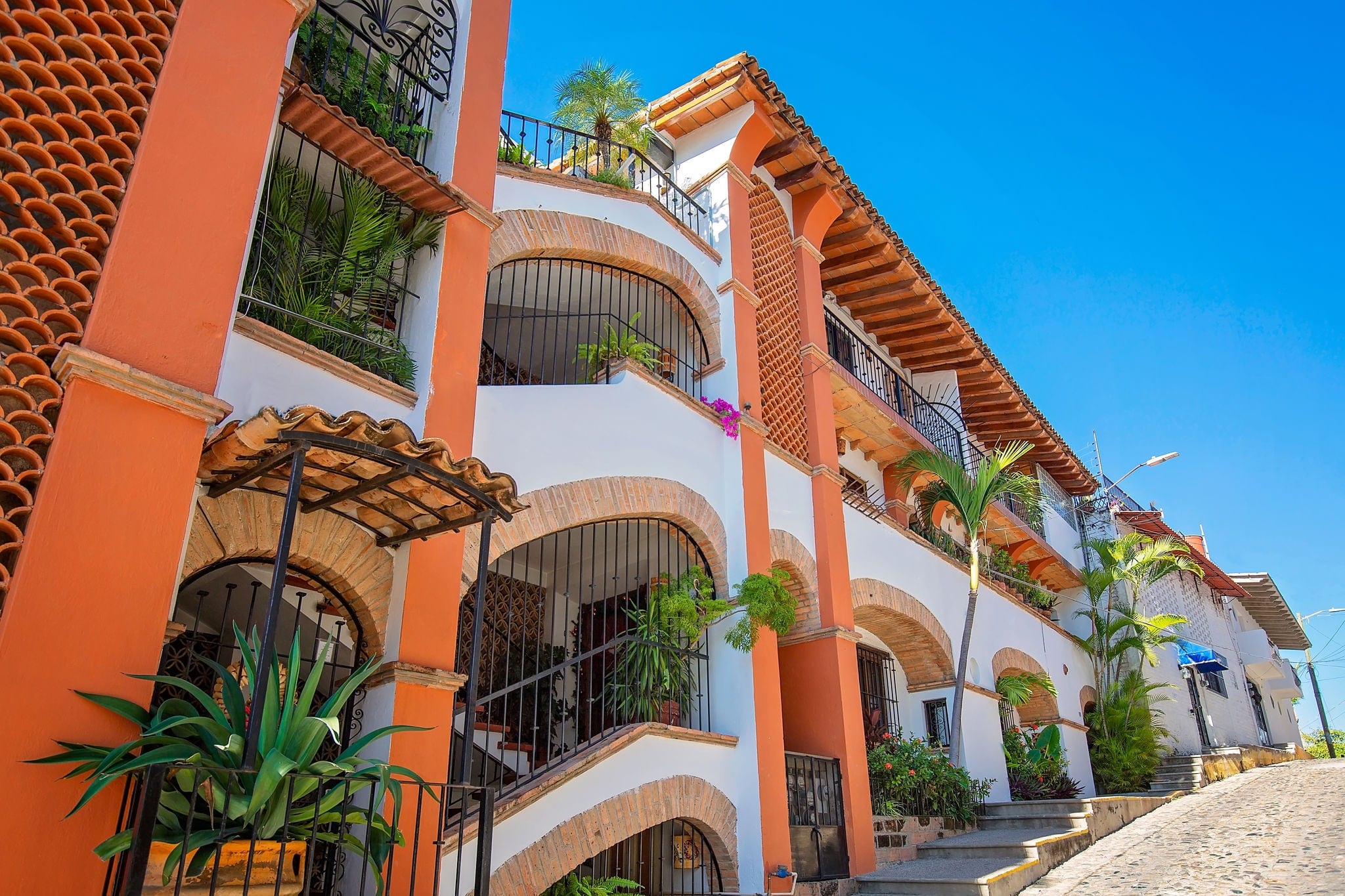 Puerto Vallarta colorful streets in historic city center